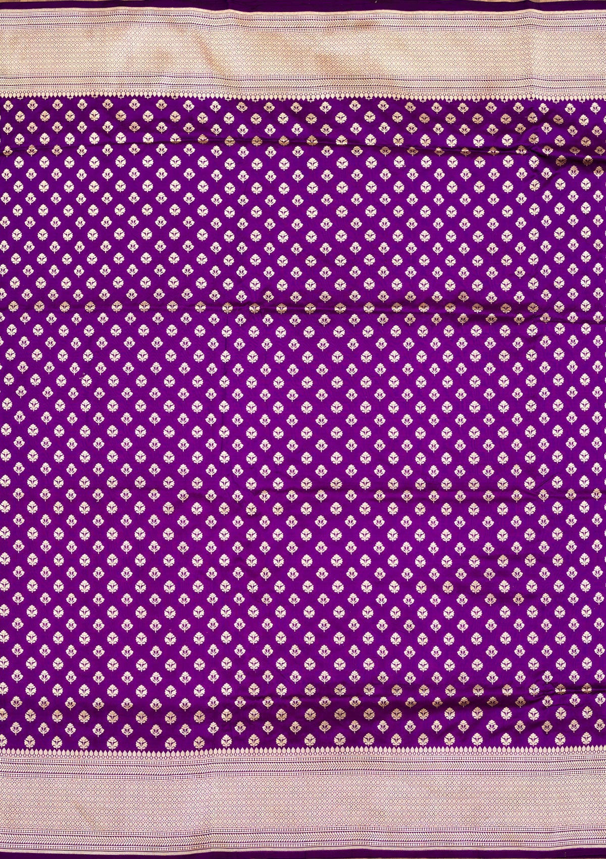 Koskii Purple Zariwork Pure Silk Saree – Women's - view 6