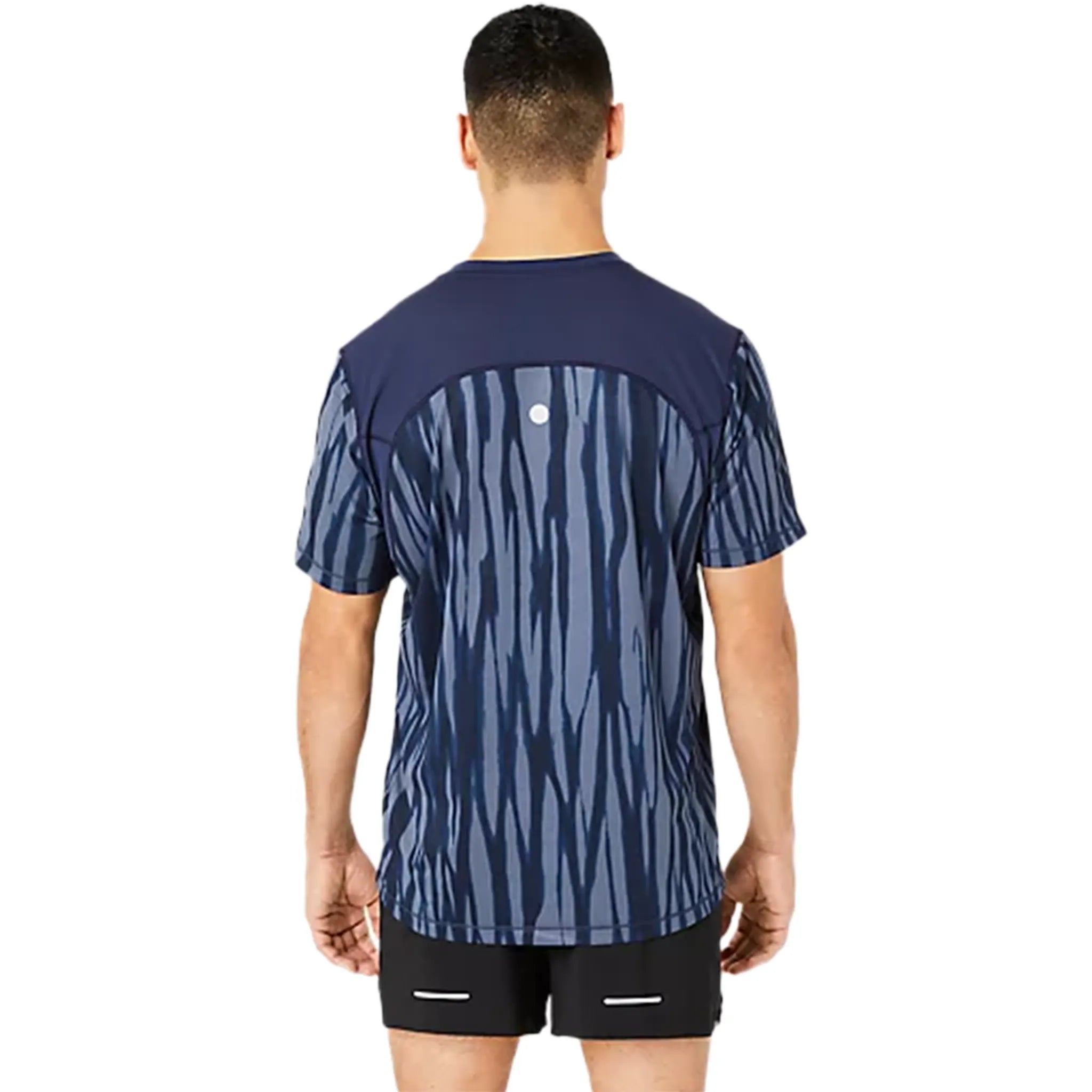 ASICS Road All Over Navy T Shirt - view 2