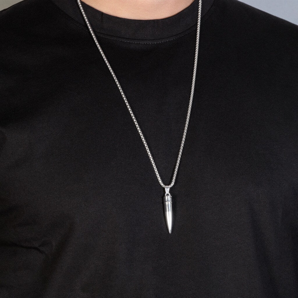 Bigsmall Classic Bullet Pendent With Chain - view 2