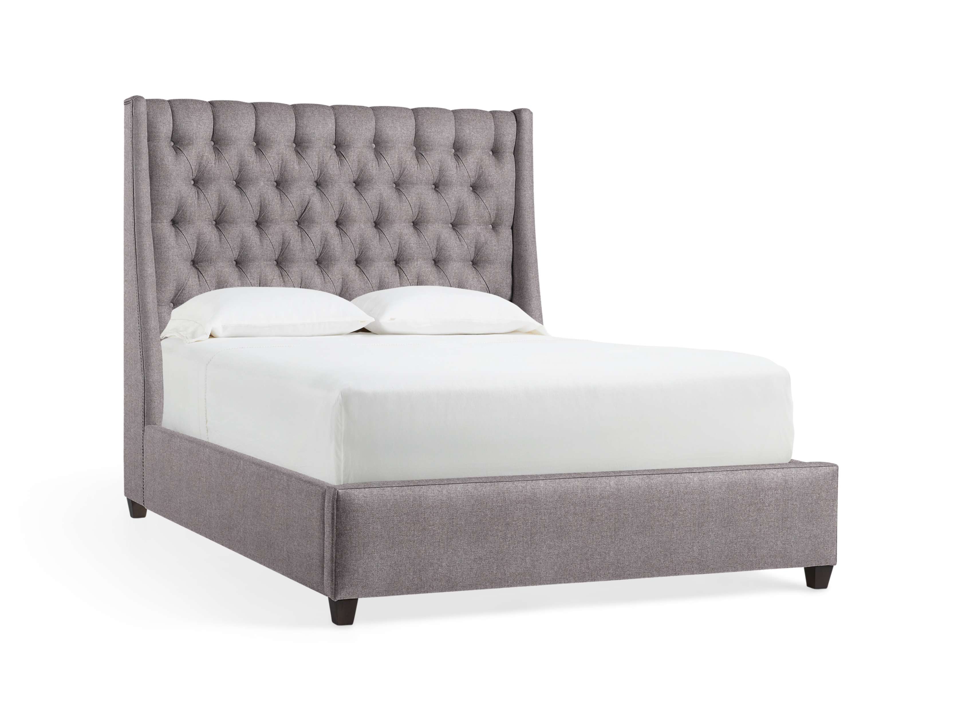 Arhaus Devereaux Tufted Bed in Plush Linen