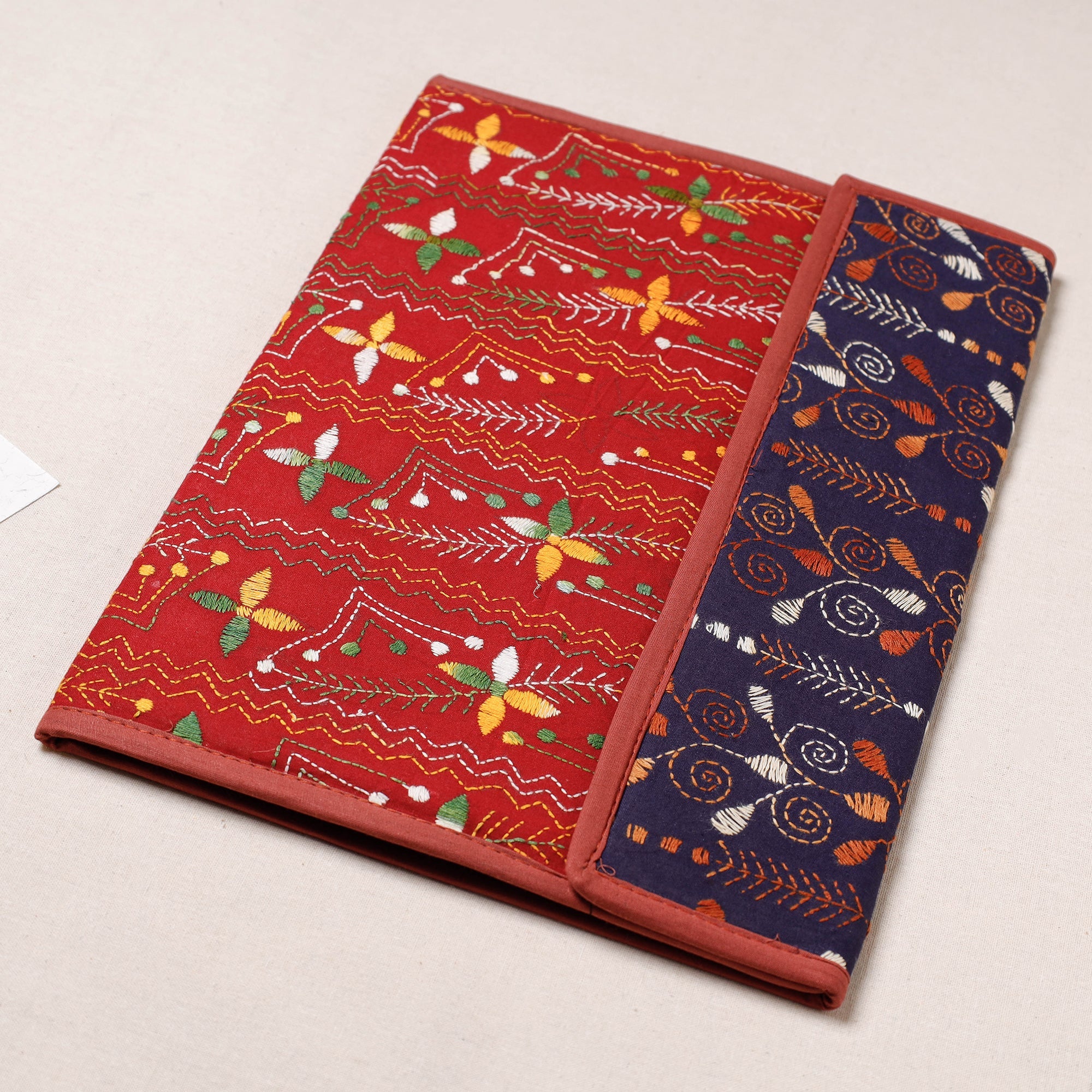 ASALKAAR Bengal Kantha Work Handcrafted File Folder - view 2