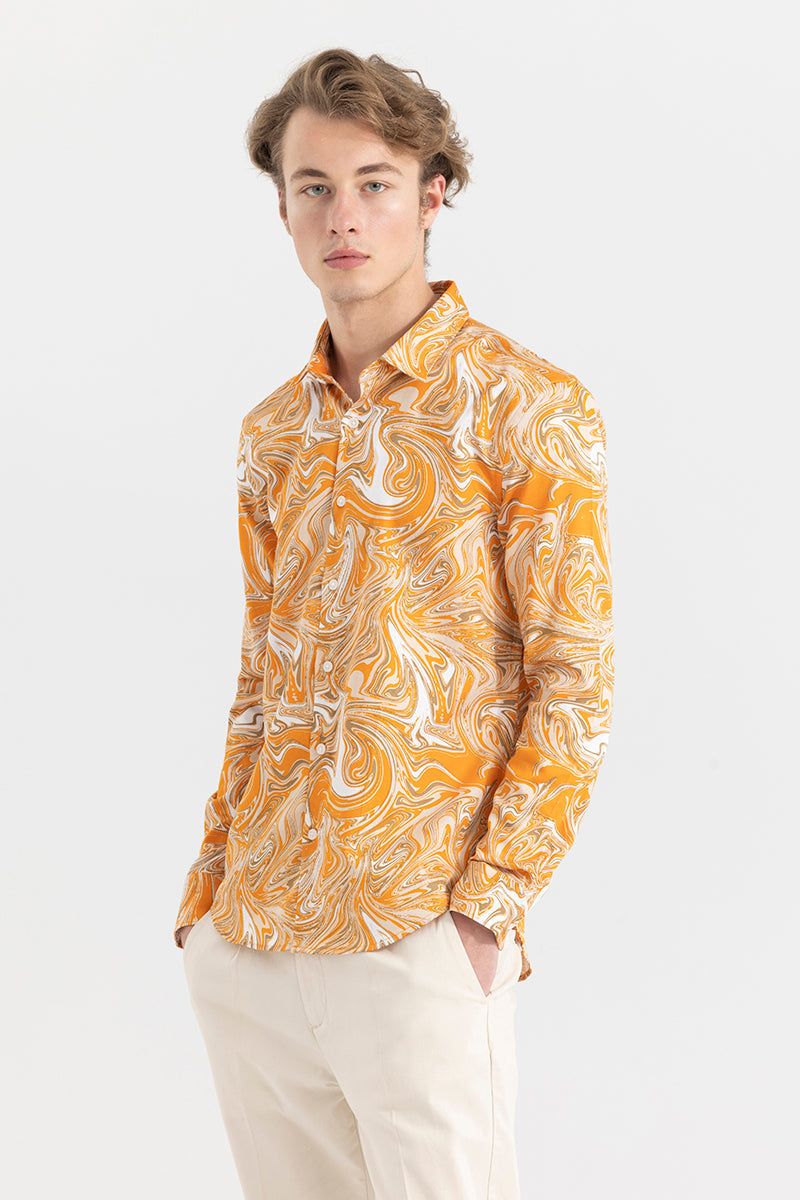SNITCH Encaustic Orange Shirt