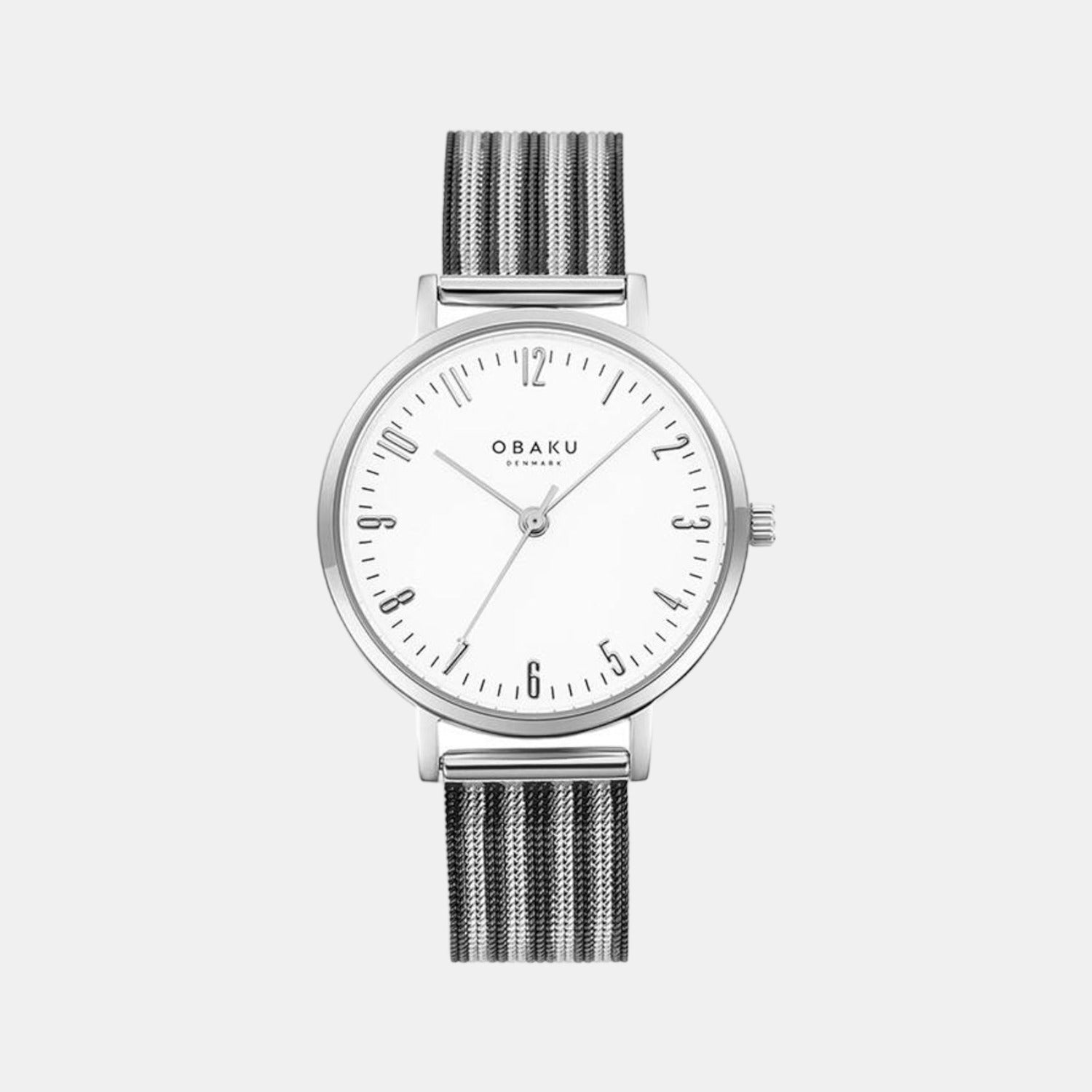 Obaku Brink Women Quartz White Dial Analog Stainless Steel Watch V248LXCIMM