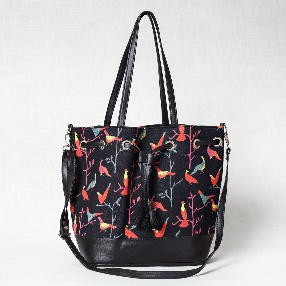 KACHCHH JI CHHAAP Black - Kutch Printed Cotton Sling Bag (Set of 2) - view 2