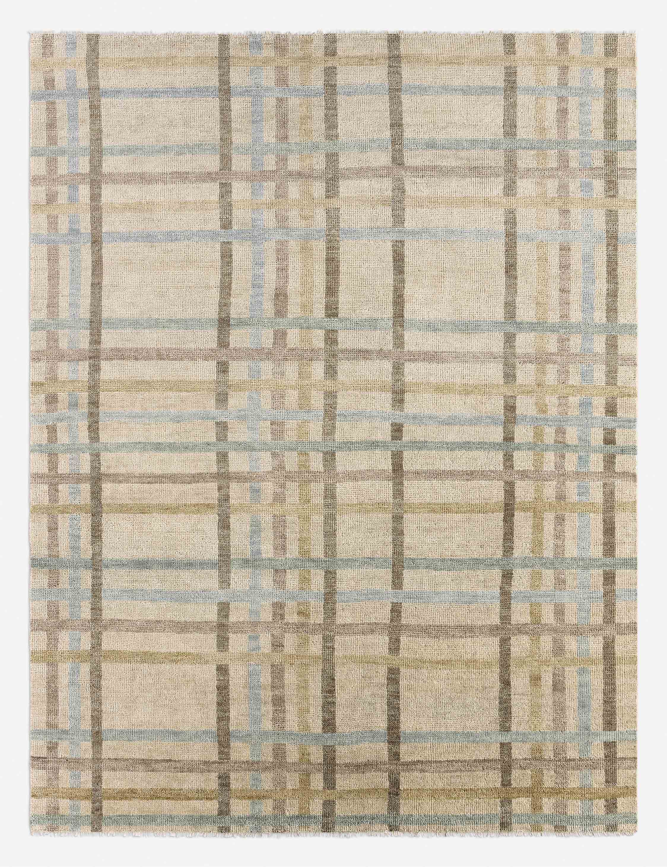 Lulu and Georgia Ryder Hand-Knotted Wool Rug – Beige and Multicolor