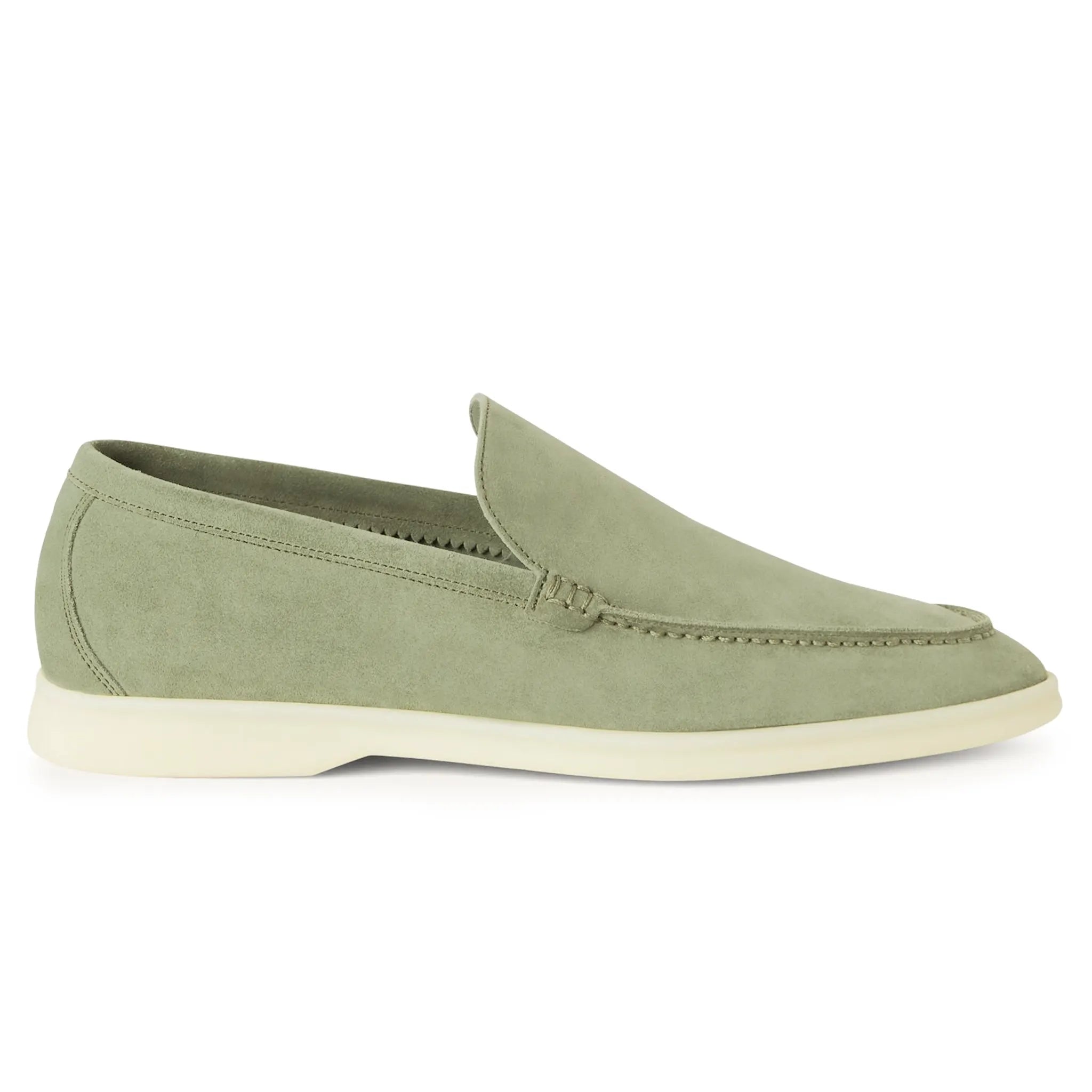 Loro Piana Summer Walk Suede Shamrock Loafers