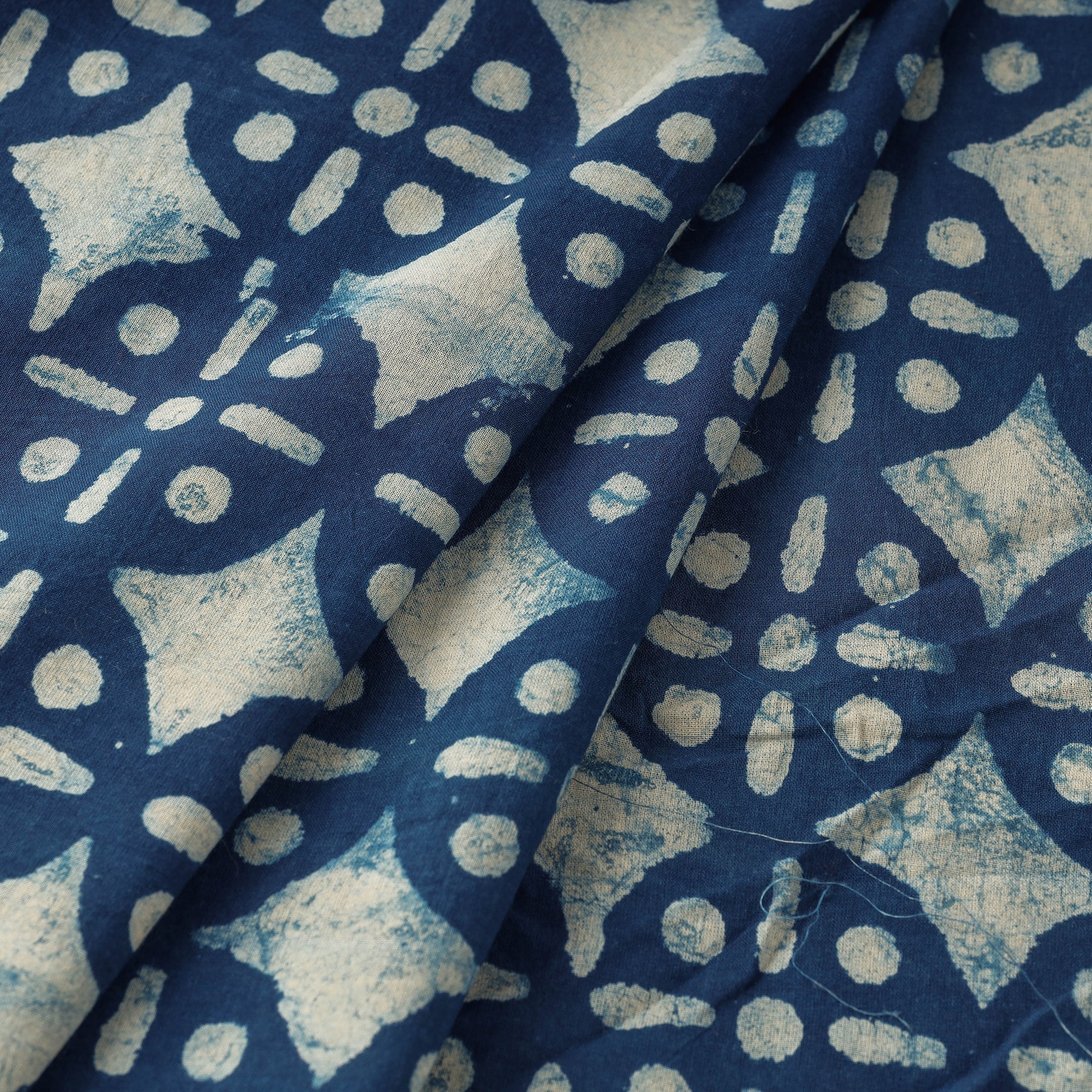 BINDAAS UNLIMITED Blue - Bindaas Block Printed Natural Dyed Cotton Fabric - view 3