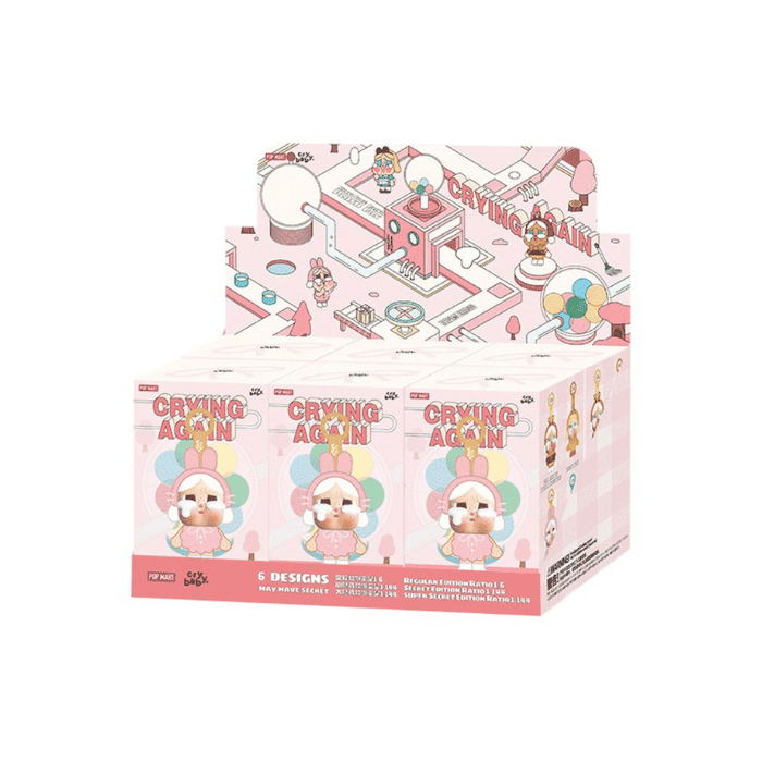 HYPE ELIXIR Pop Mart CryBaby Crying Again Series Vinyl Face Plush Sealed Case (6 Blind Box)