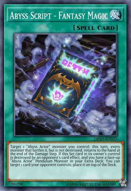 Yu-Gi-Oh! Abyss Script - Fantasy Magic - DESO-EN023 - Super Rare - 1st Edition