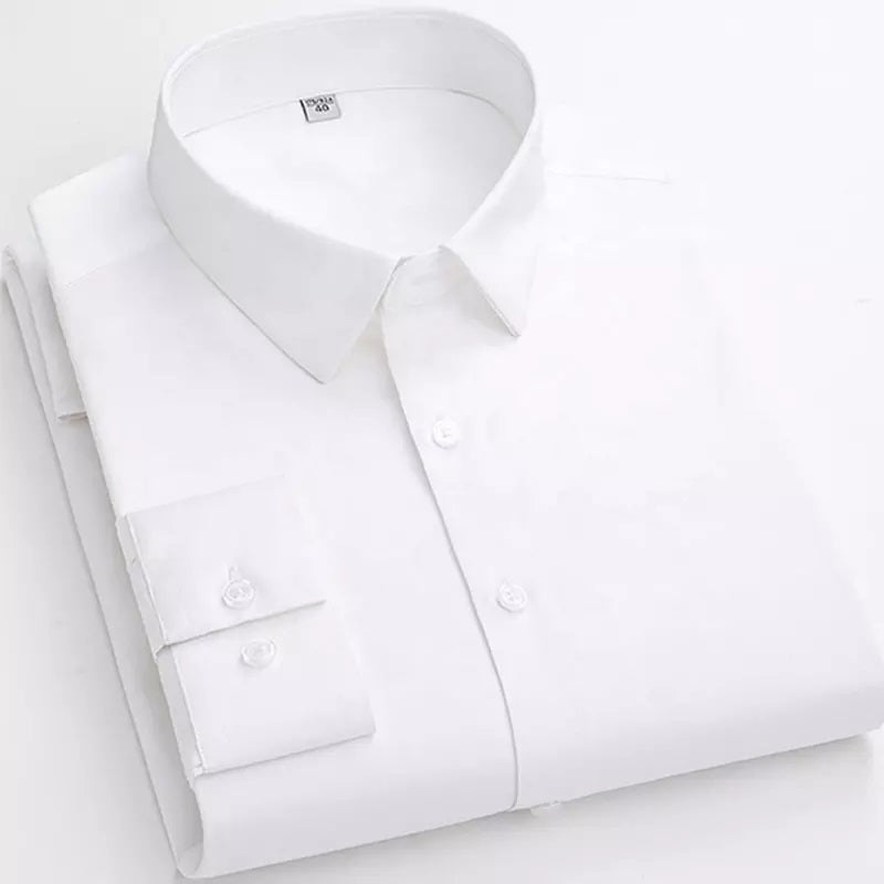 BlackTree Premium Cotton Blend Solid Shirts (White)