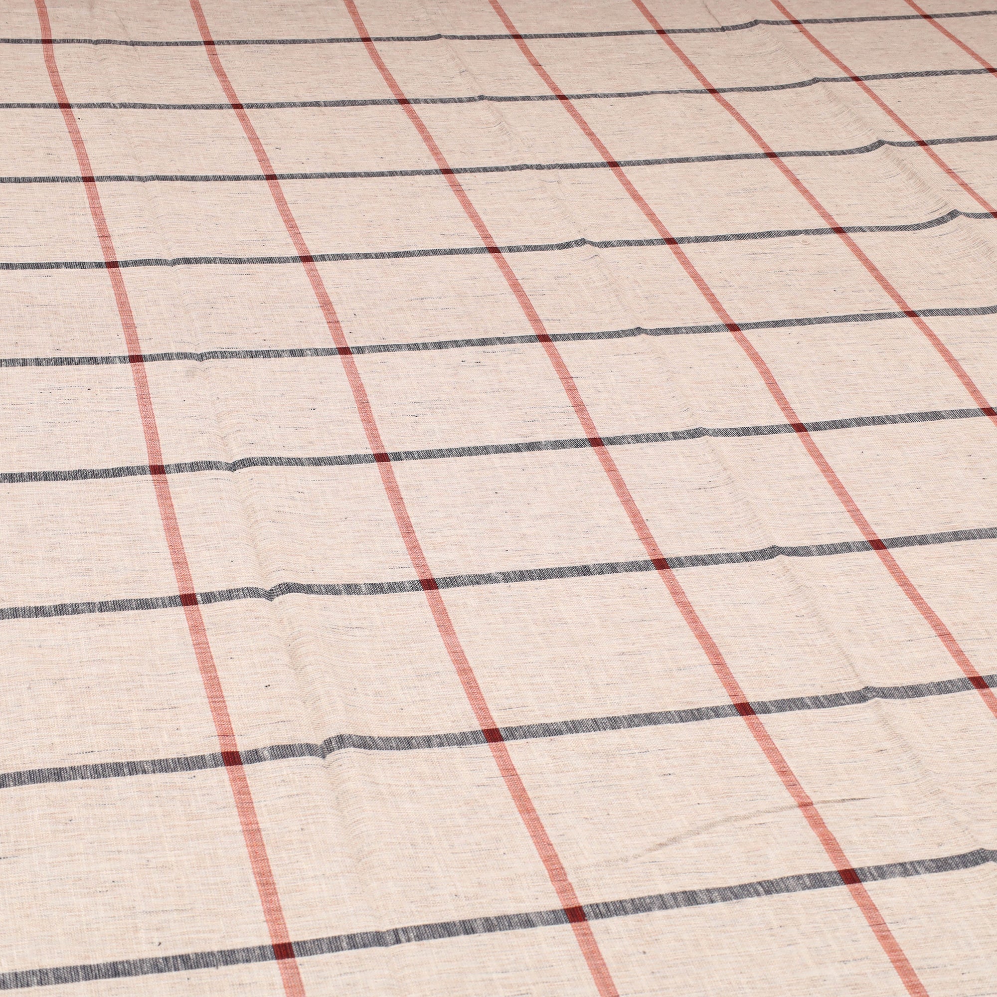 GWALIOR HANDLOOMS Beige - Plain Cotton Single Handloom Bed Cover (90 x 60 in) 76 - view 2