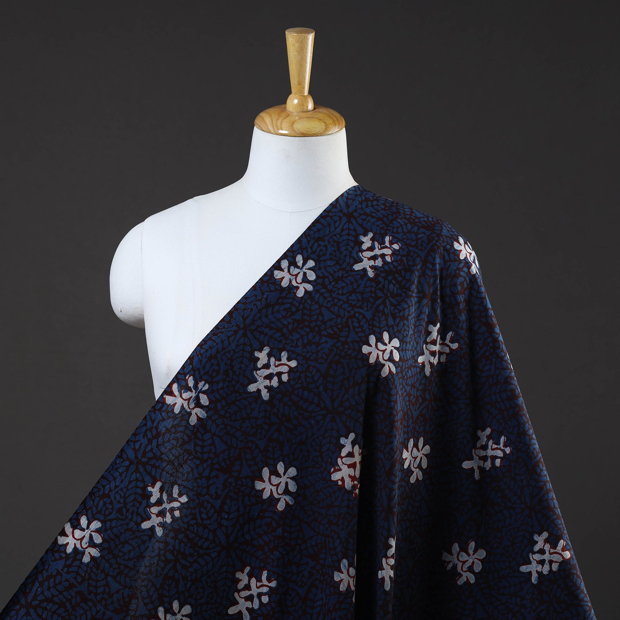 BINDAAS UNLIMITED Blue - Bindaas Hand Block Print Cotton Natural Dyed Fabric 05