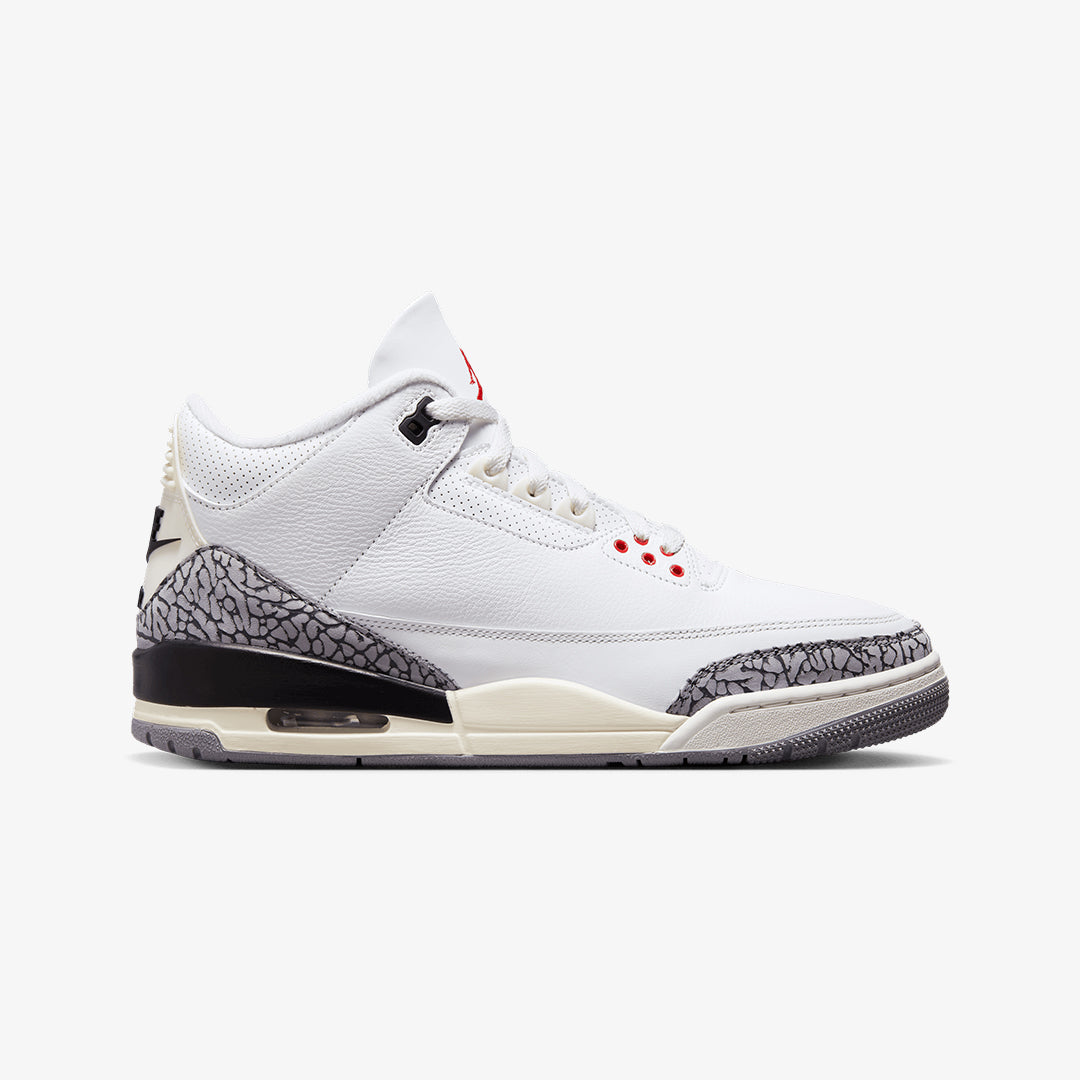 Jordan | AIR JORDAN 3 RETRO { SUMMIT WHITE/FIRE RED-BLACK-CEMENT GREY - view 6