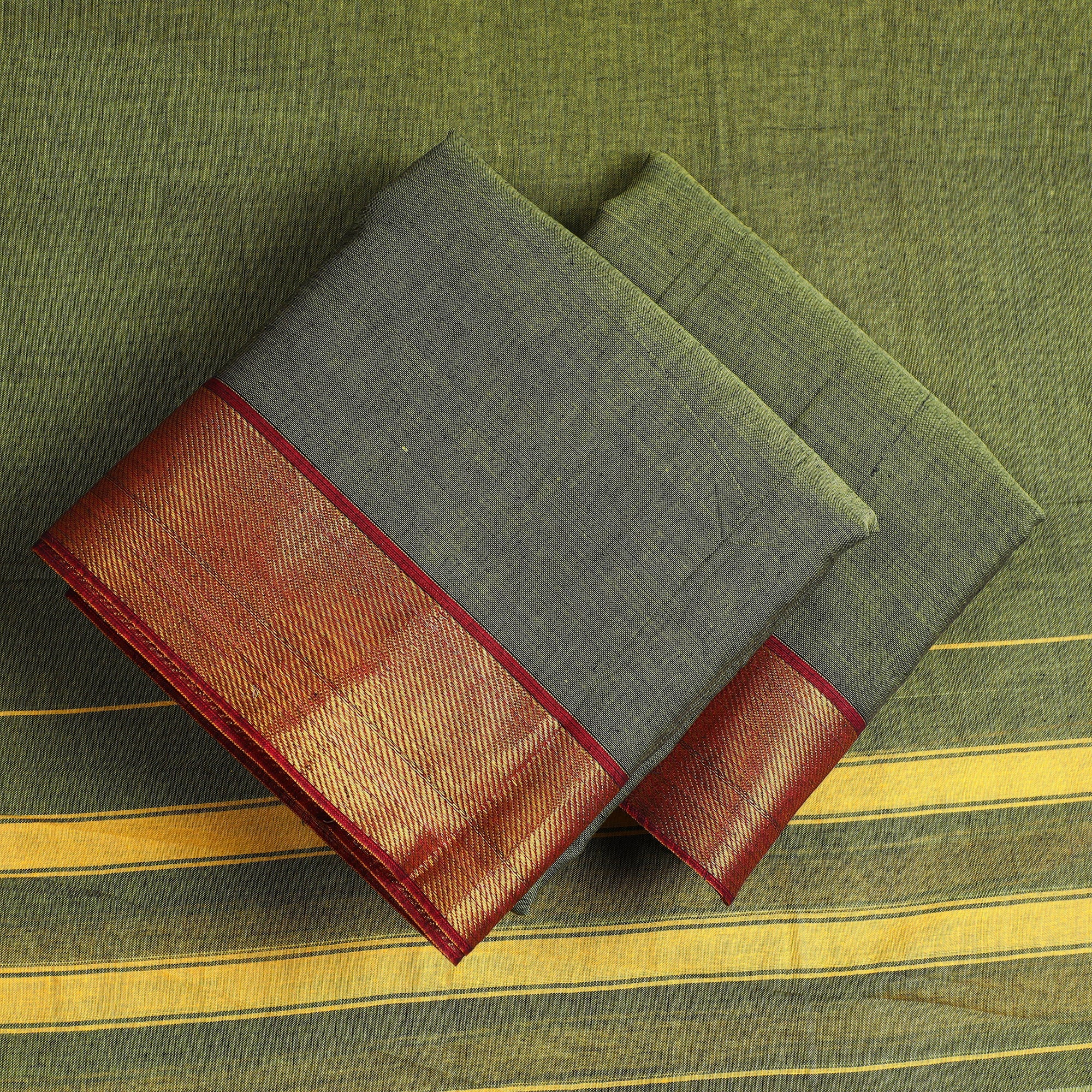 SOUTH KARGHA Green - 3pc Cotton Dharwad Dress Material 39 - view 2