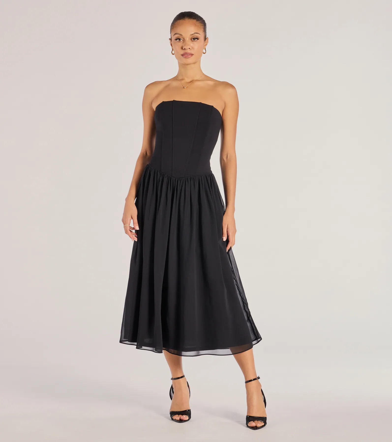 Windsor Stylish Moment Drop Waist A-Line Midi Dress - view 4