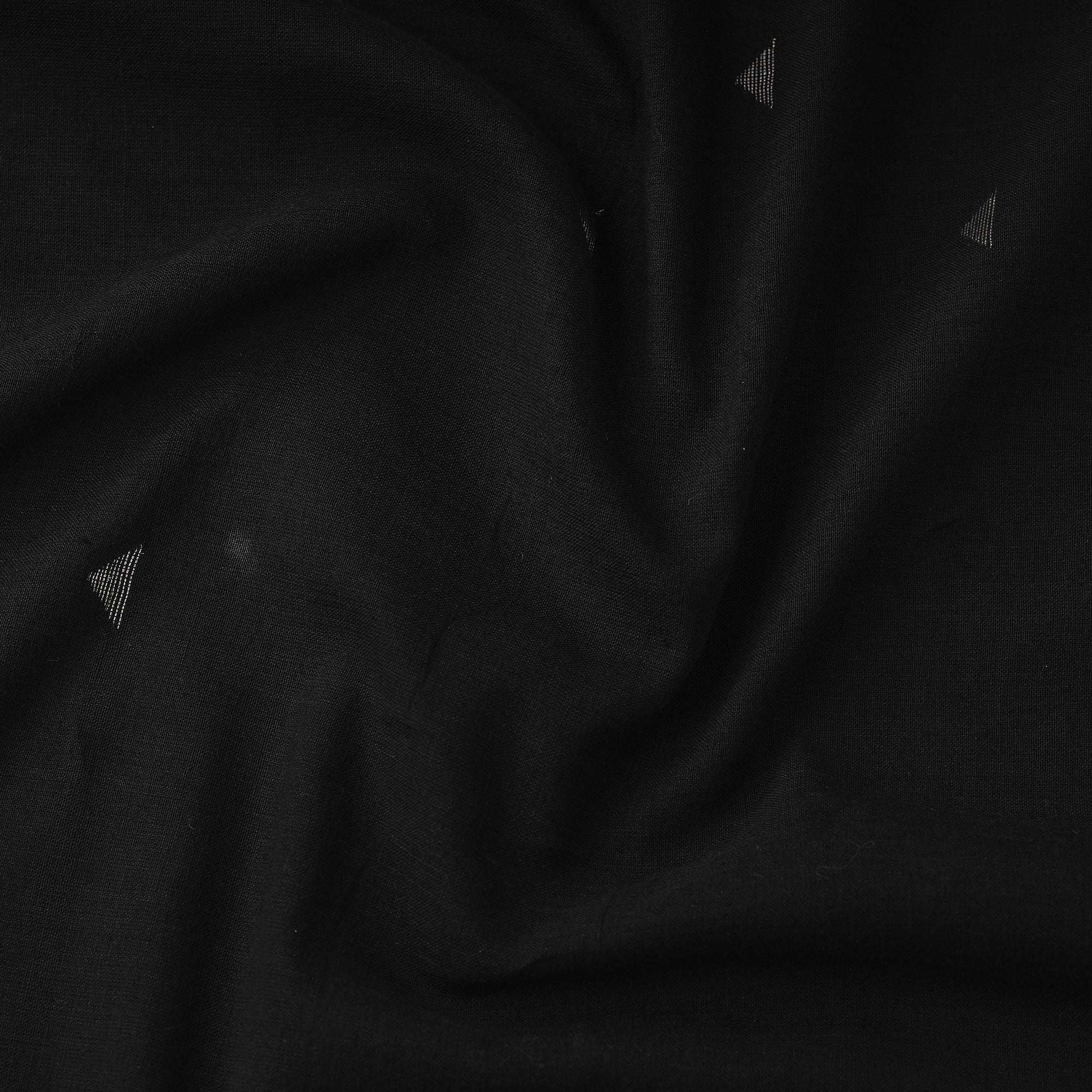 SASHA Black - Phulia Jamdani Buti Handloom Pure Cotton Fabric - view 2