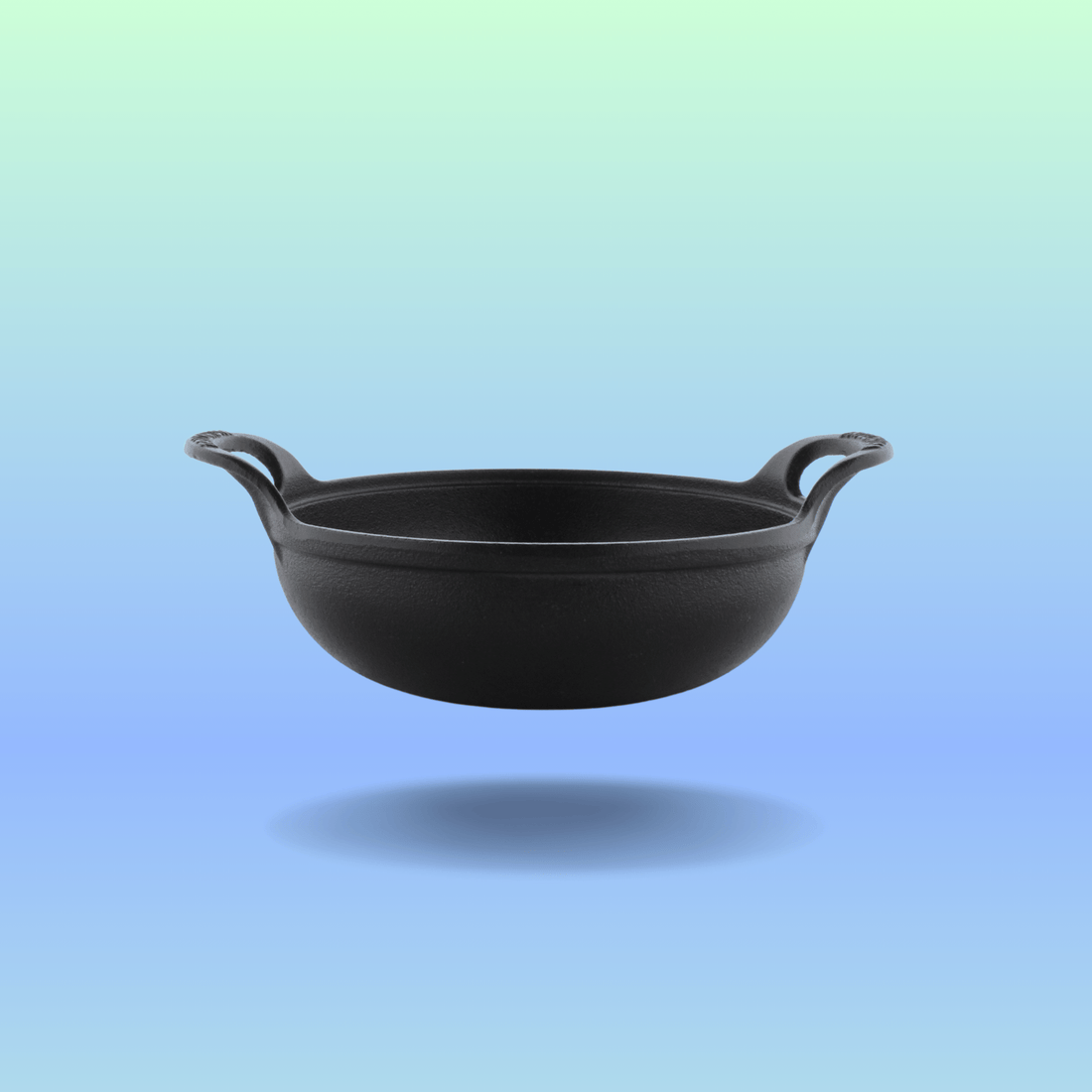 Trilonium Triple Seasoned Cast Iron CrockWok Kadhai | Gas & Induction Compatible | Black - view 11