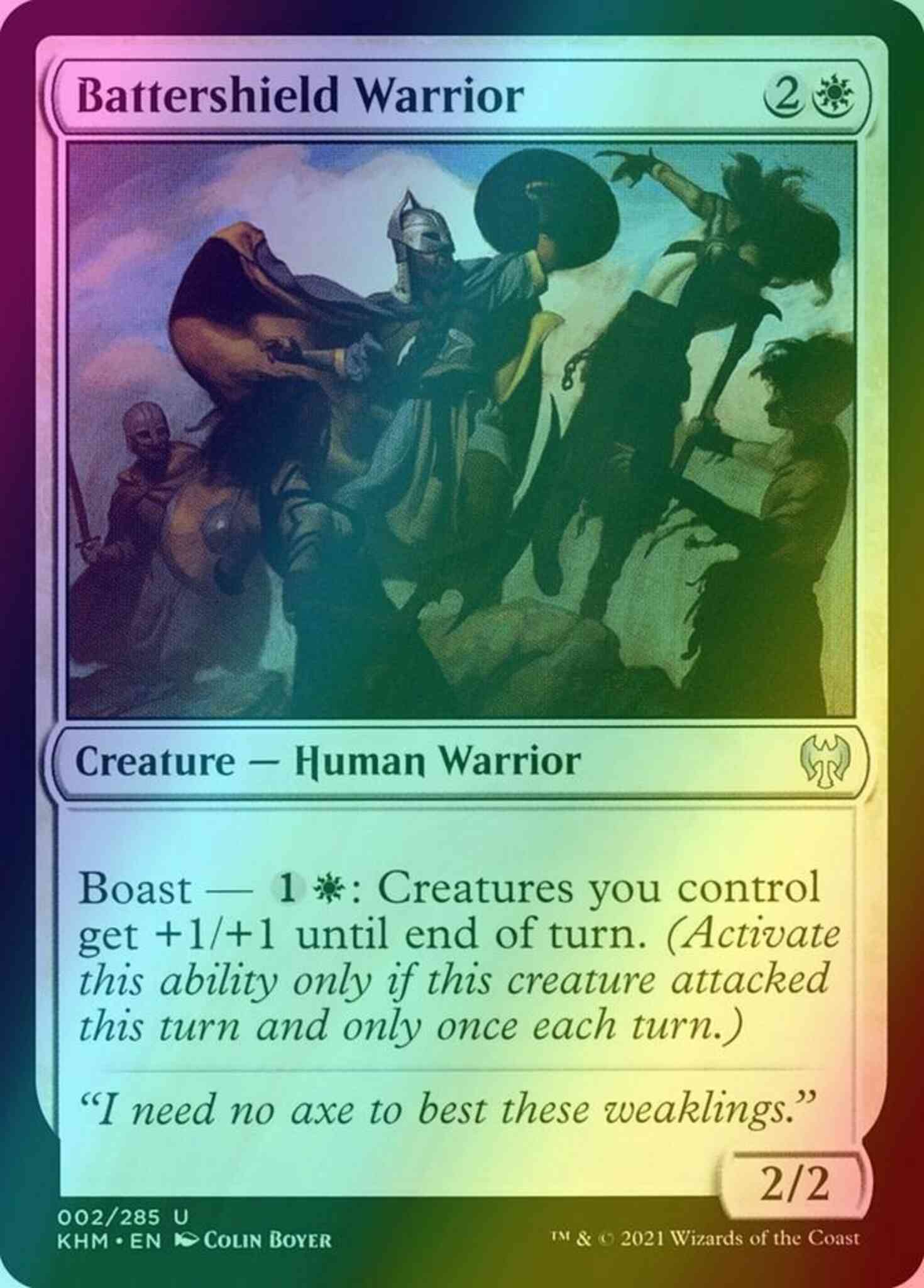 Battershield warrior 2 – Magic Battershield Warrior [2] [Kaldheim] [Foil]