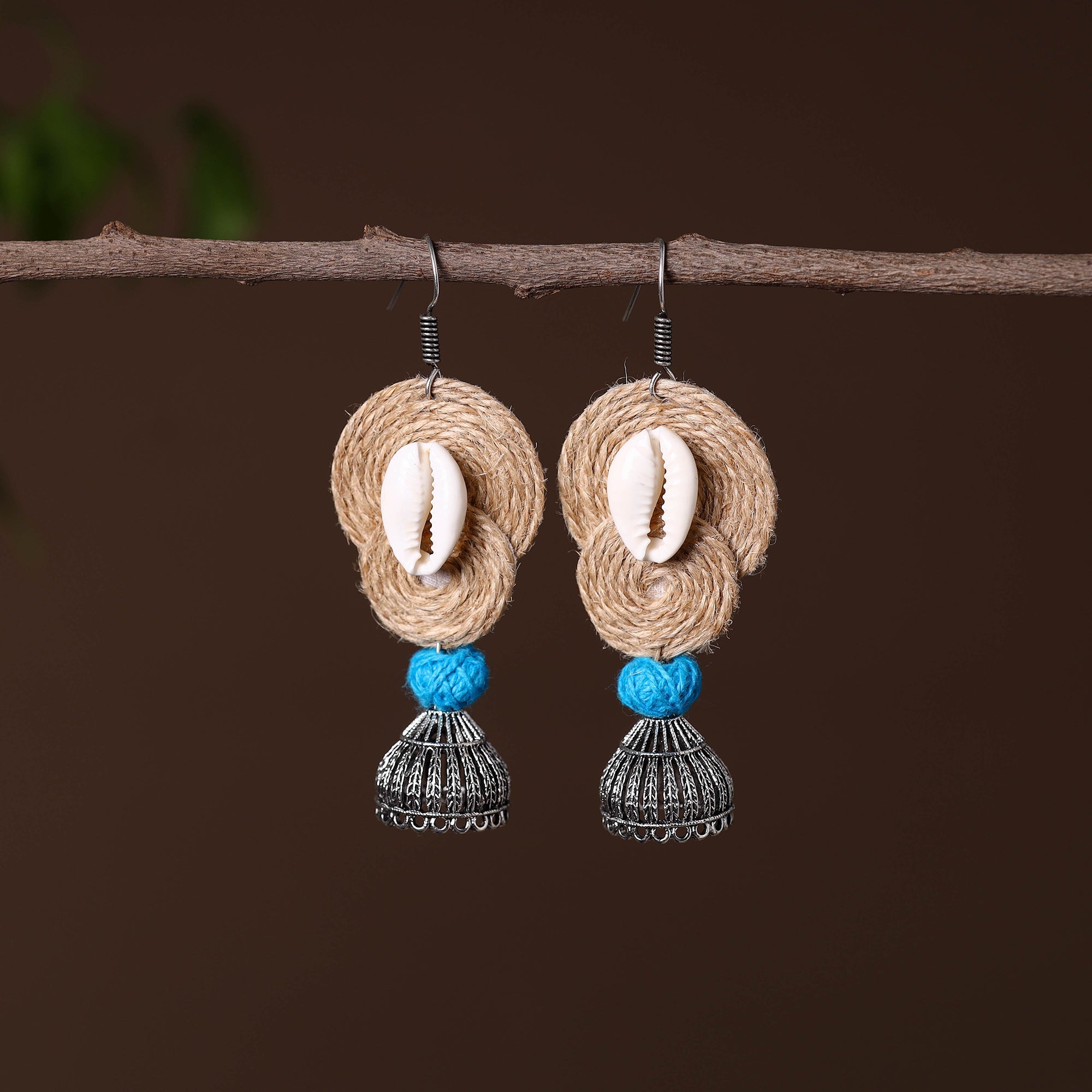 JALPARI Ayat German Silver Jute Jhumki Earrings