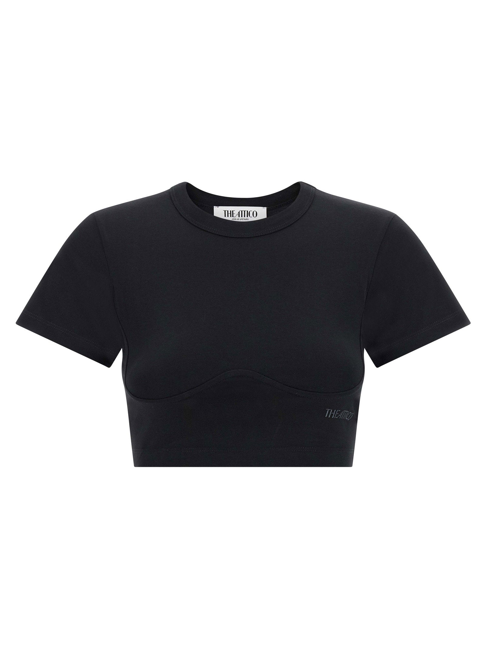 The Attico Bustier Crop T-shirt – 100% cotton