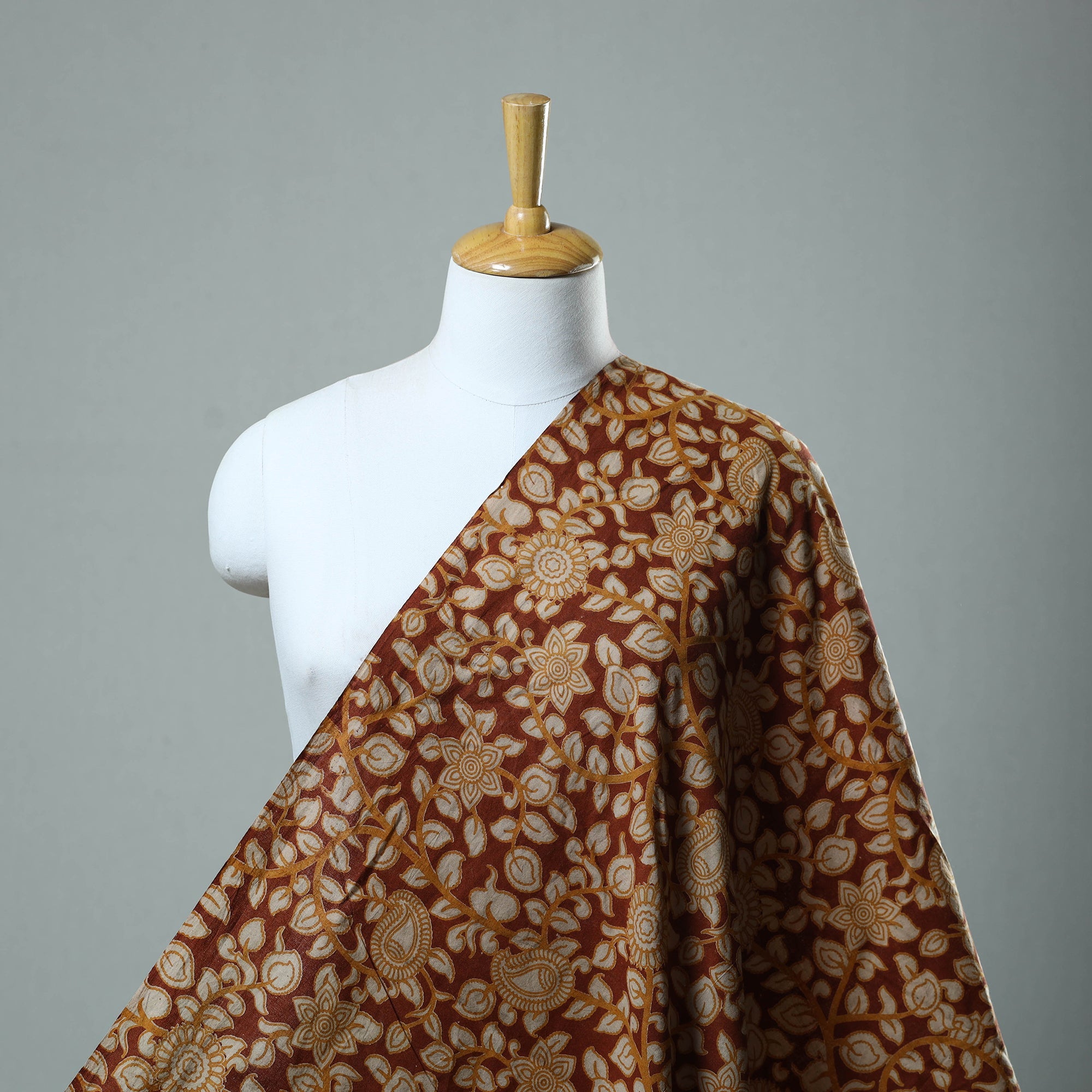 SOUTH KARGHA Brown - Cotton Kalamkari Print Fabric 28