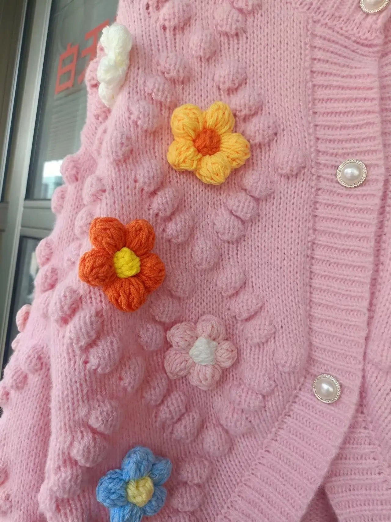 Alamode By Akanksha Lisido Statement Woolen Sweater with Flower Detail - view 7