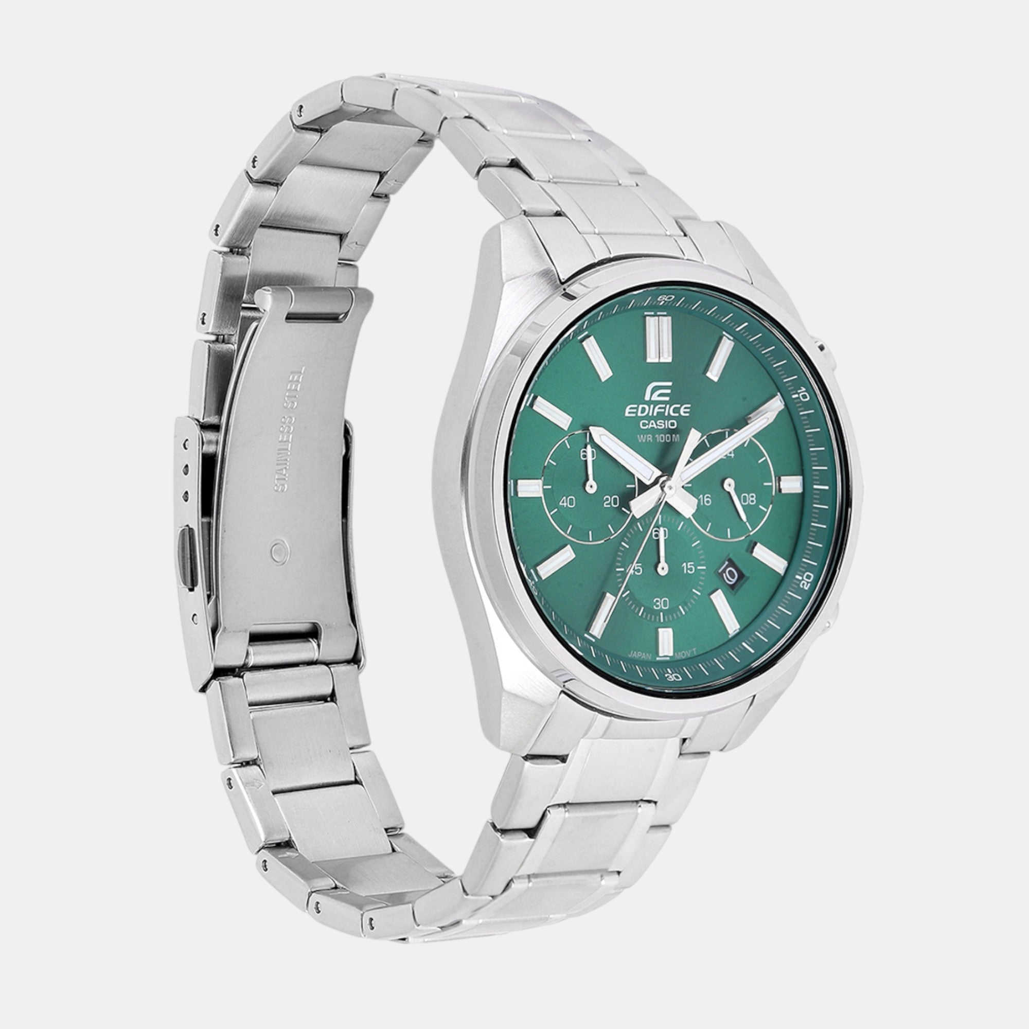 Casio Edifice Men Quartz Green Dial Chronograph Stainless Steel Watch ED598 - view 2