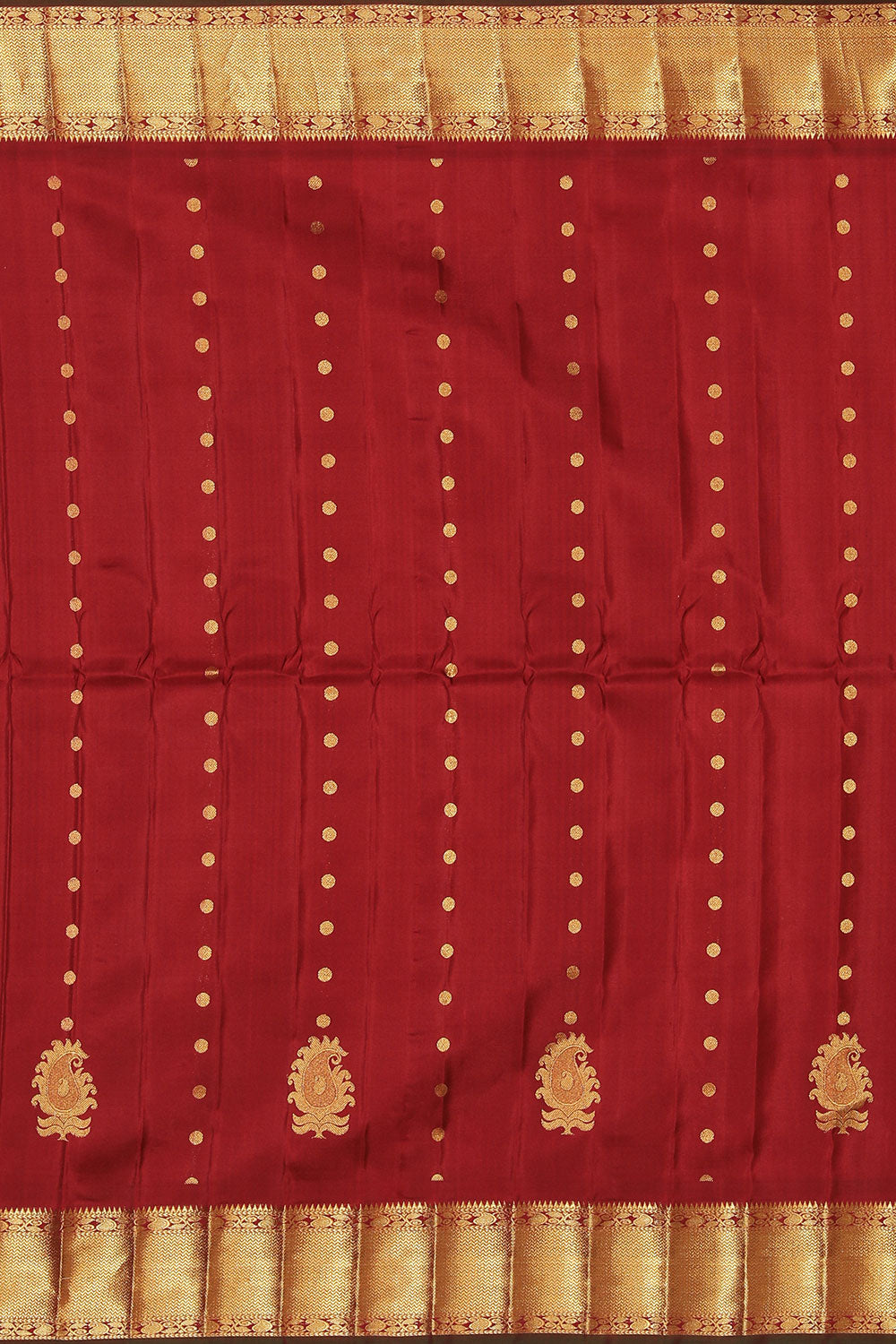 Kalanjali Gadwal Silk Green Saree – Women's - view 4