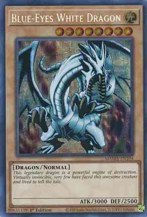 Yu-Gi-Oh! Blue-Eyes White Dragon - MAMA-EN104 - Pharaoh Secret Rare - 1st Edition