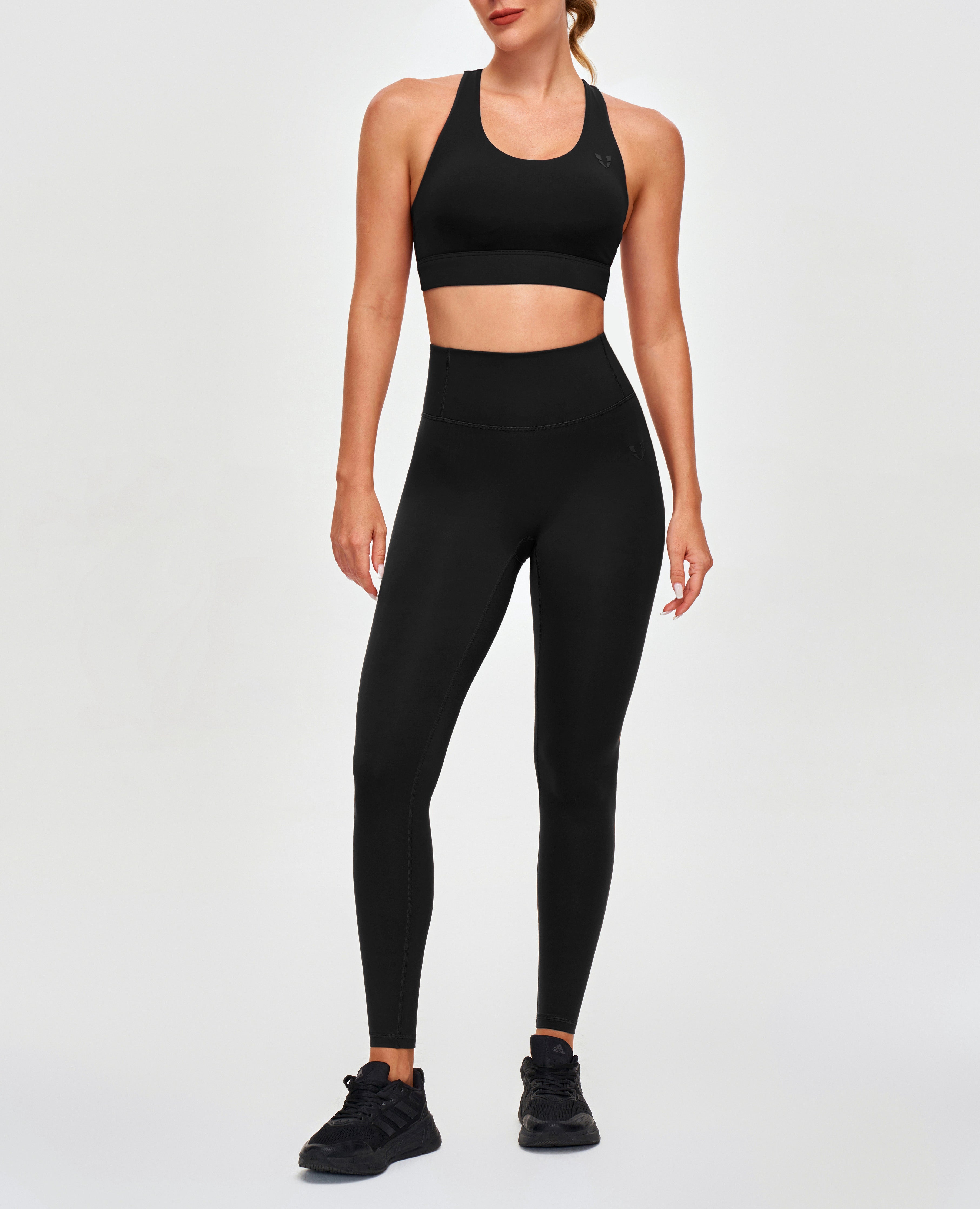FIRM ABS High Waisted Workout Leggings - Black - view 5