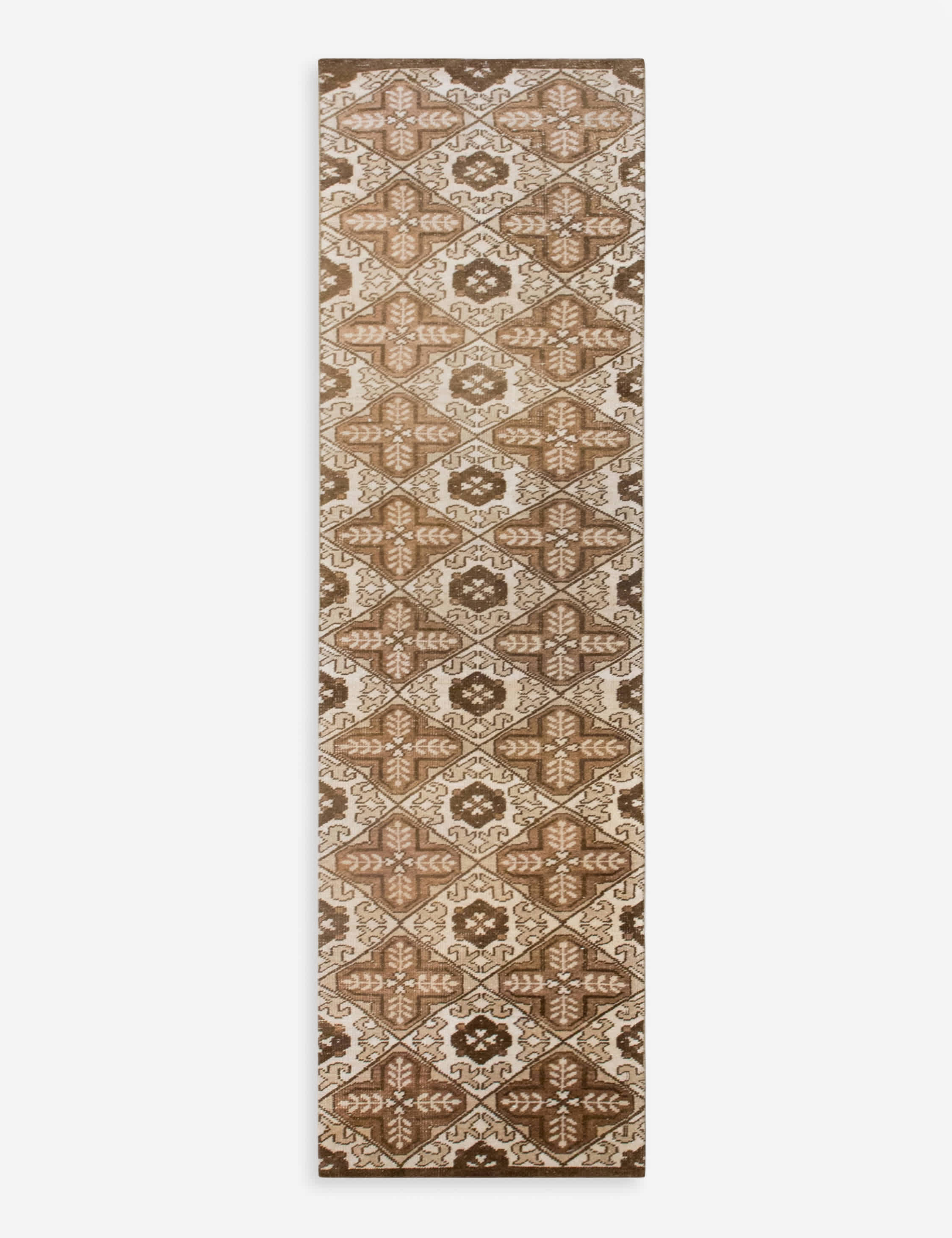 Lulu and Georgia Vintage Turkish Hand-Knotted Wool Runner Rug No. 319, 1'12" x 9'10"
