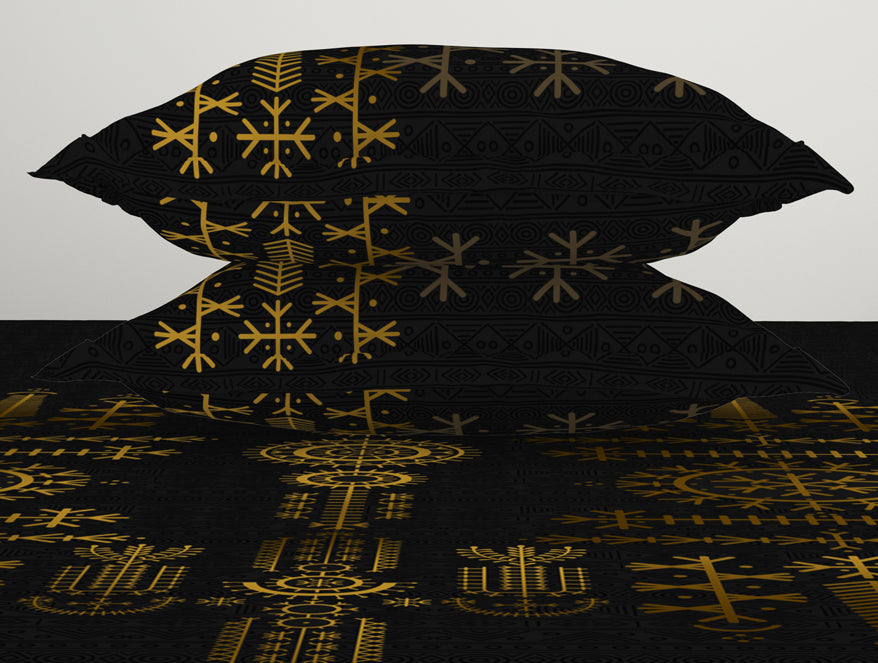 Spaces India Gond Ornate Dark Brown 100% Cotton King Size Bedsheet - Rangana by Spaces - view 6
