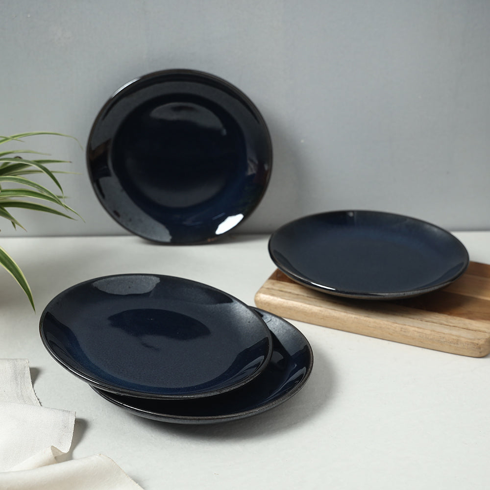 HAVELI CHRONICLES Blue - Ceramic Hand Glazed Plates (Set of 4)