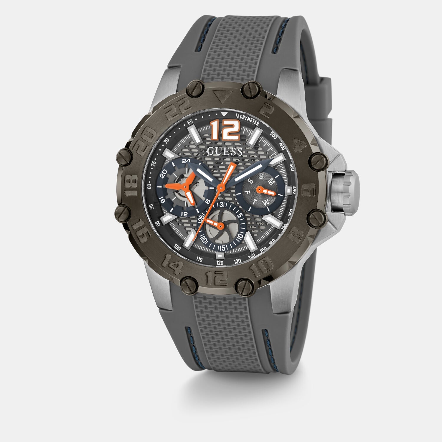 Guess Contender Men Quartz Grey Dial Analog Silicone Watch GW0640G1 - view 5