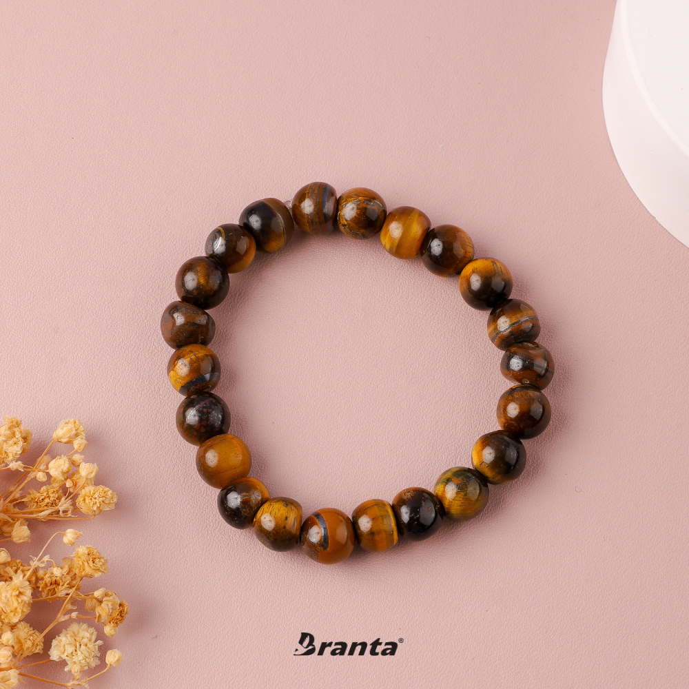 brantashop Natural Pearl Tiger Eye Bracelet For Men - view 4
