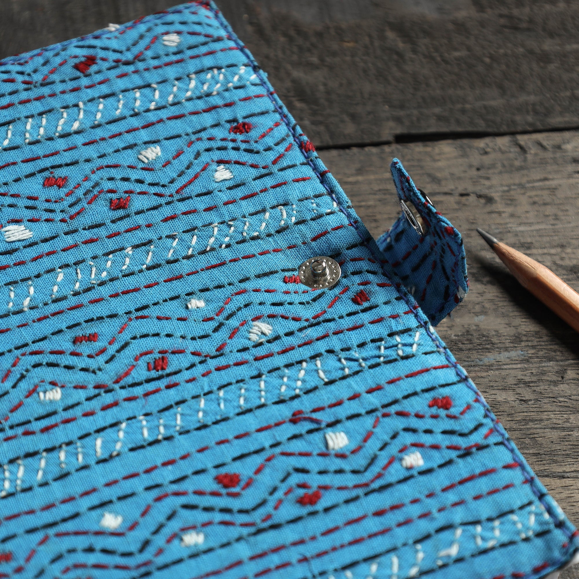 ASALKAAR Bengal Kantha Work Handcrafted Notepad (7 x 6 in) - view 2