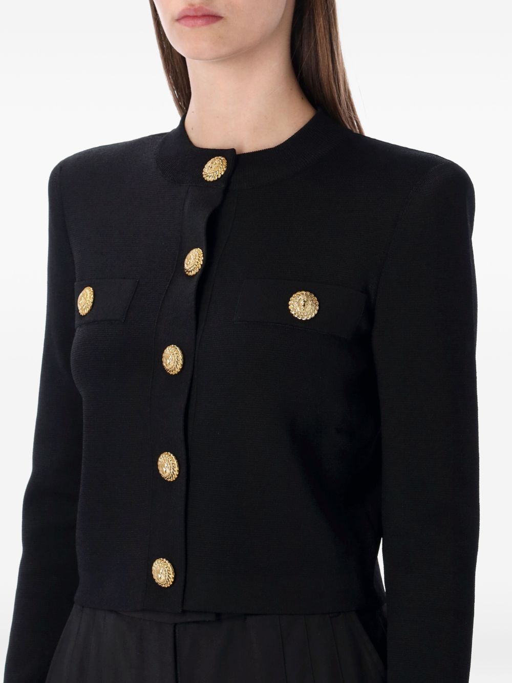 Balmain Buttoned crewneck cardigan – Fabric 100% - view 2