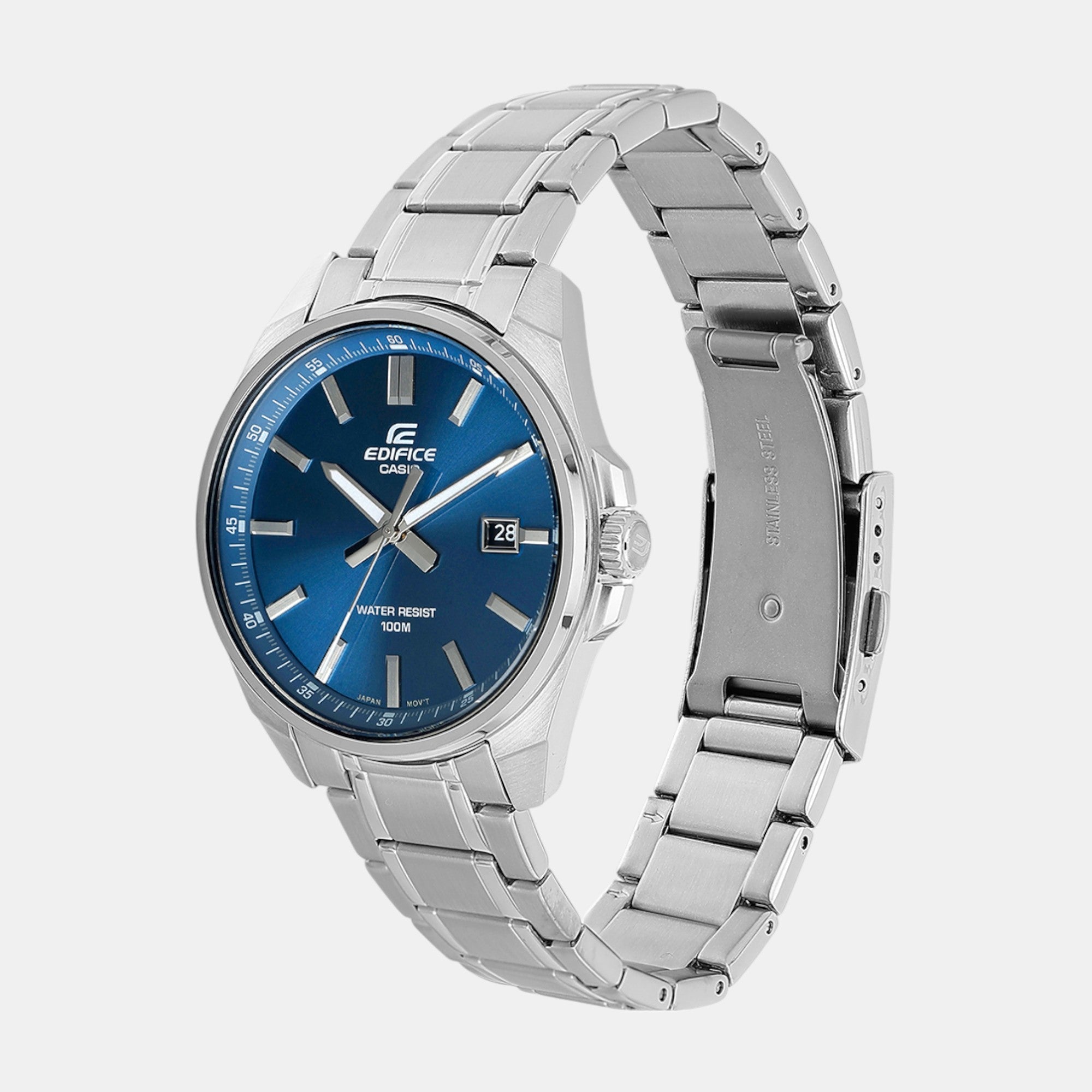 Casio Edifice Men Quartz Blue Dial Analog Stainless Steel Watch ED619 - view 3