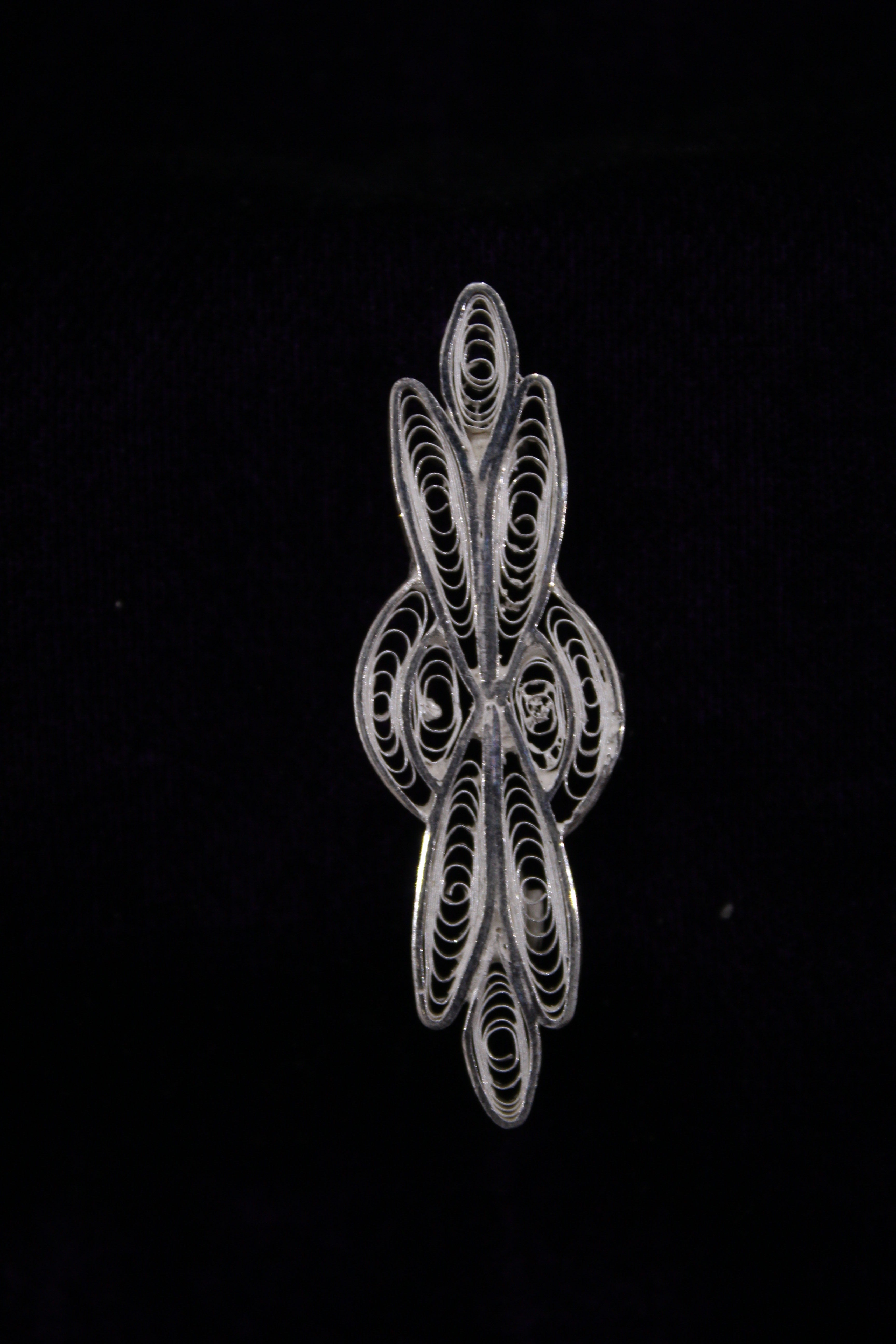 Indianvillez Designer Silver Filigree Saree Pin
