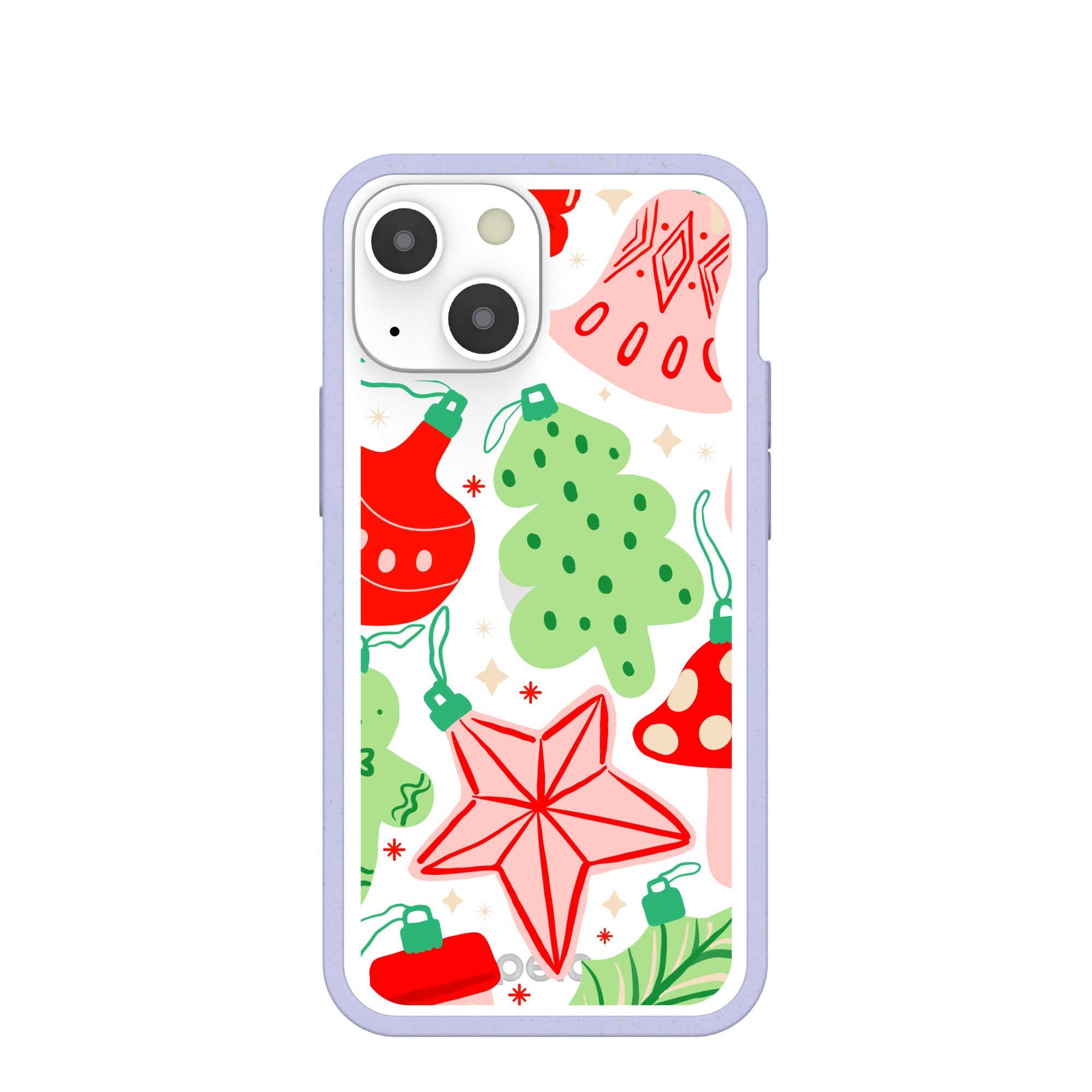 BlackTree Clear Festive Flair iPhone 13 Mini Case With Lavender Ridge