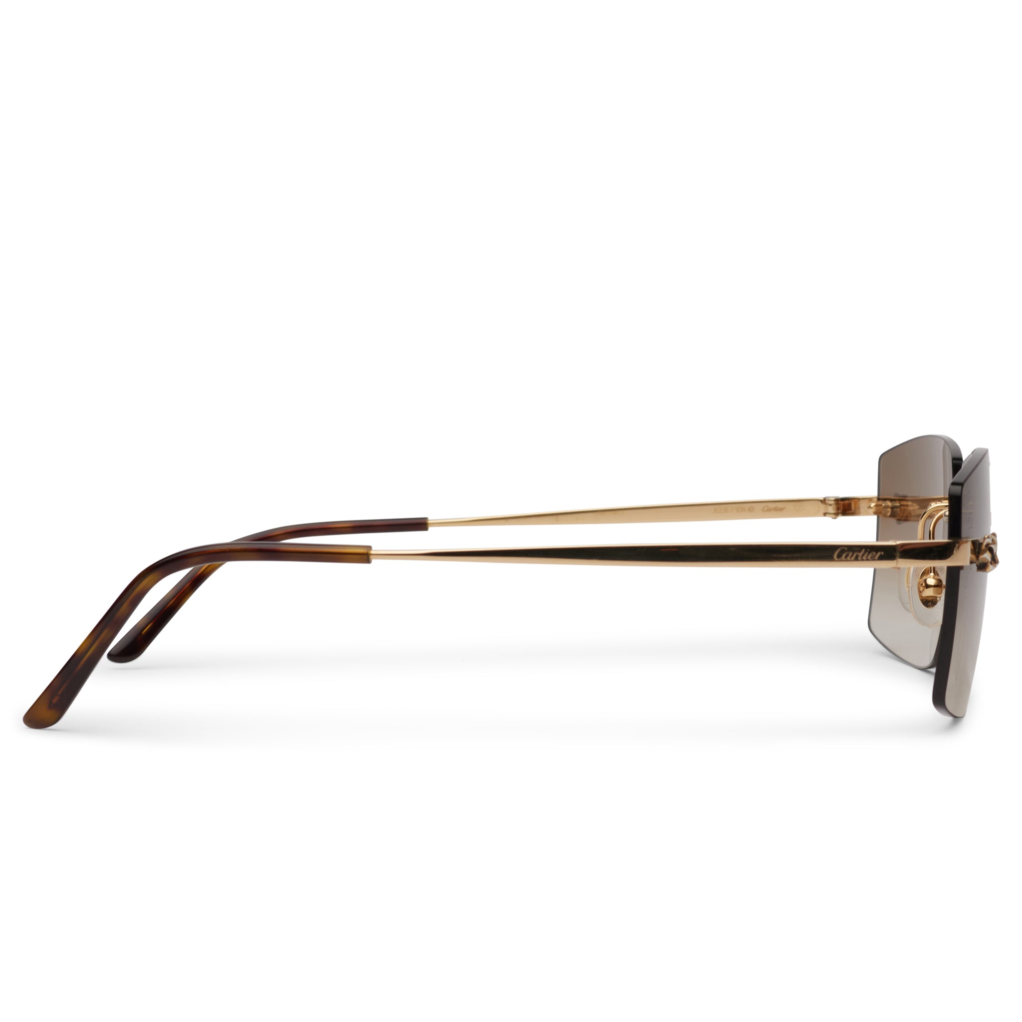 Cartier Eyewear Custom CT0148O-001 Panthere De Cartier Rimless Sunglasses - view 3