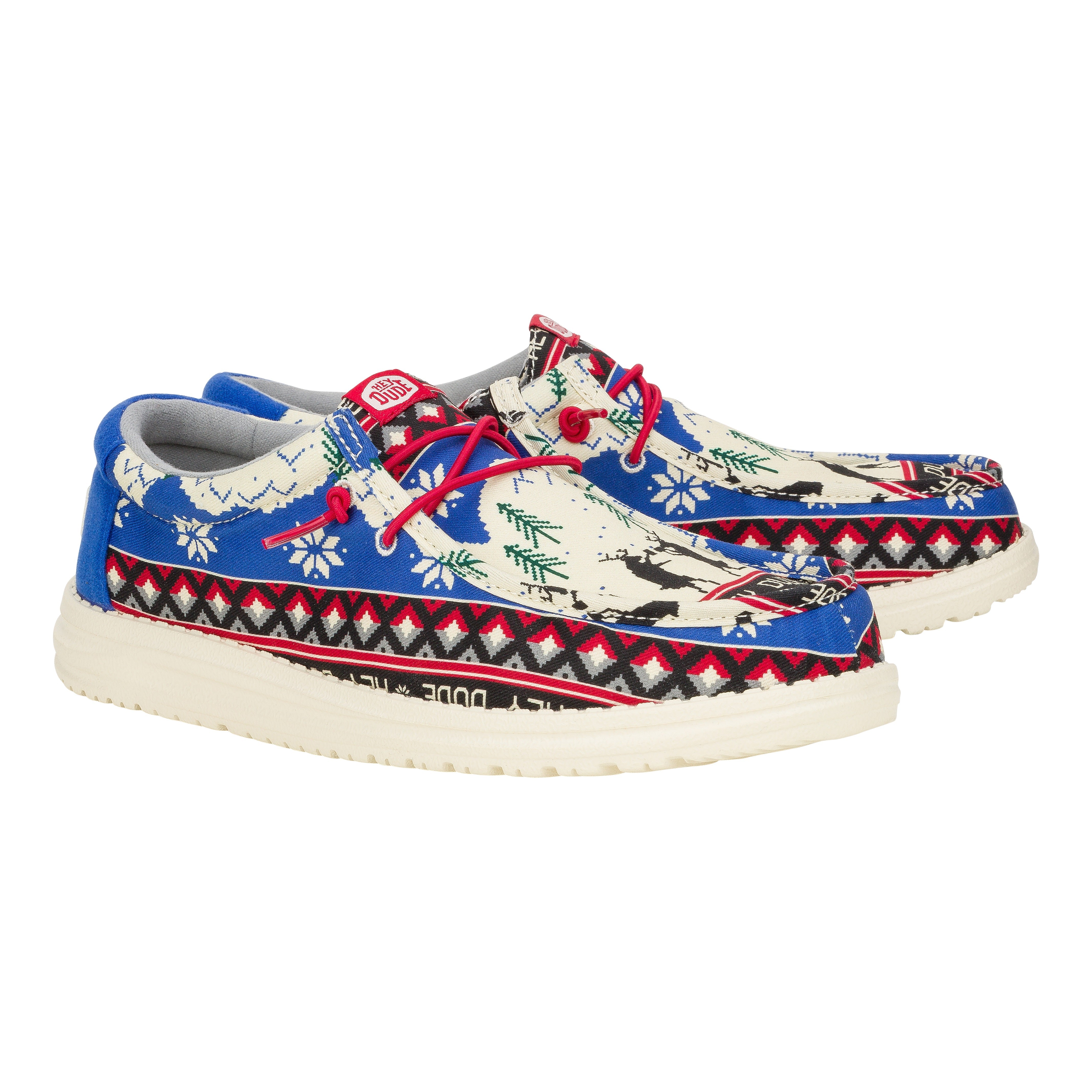 HEYDUDE shoes Wally Holiday Cheers - Holiday White/Multi - view 2