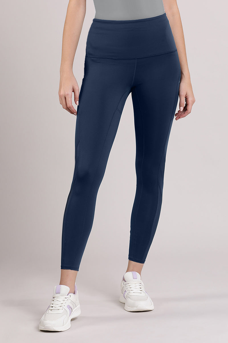 Amante Energize Panelled Tights - Pageant Blue