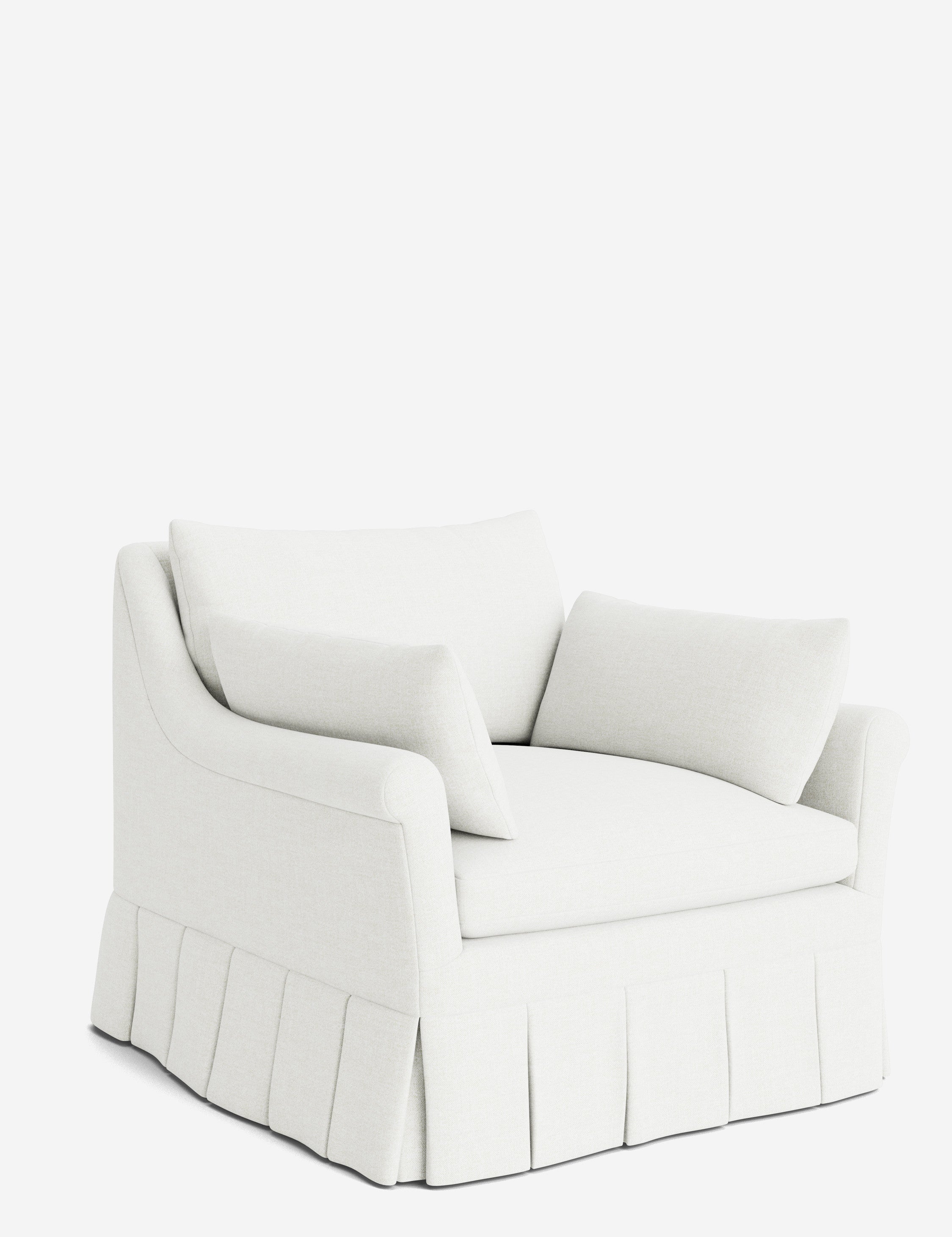 Lulu and Georgia Portola Rolled Arm Luxe Depth Pleated Chair - view 186