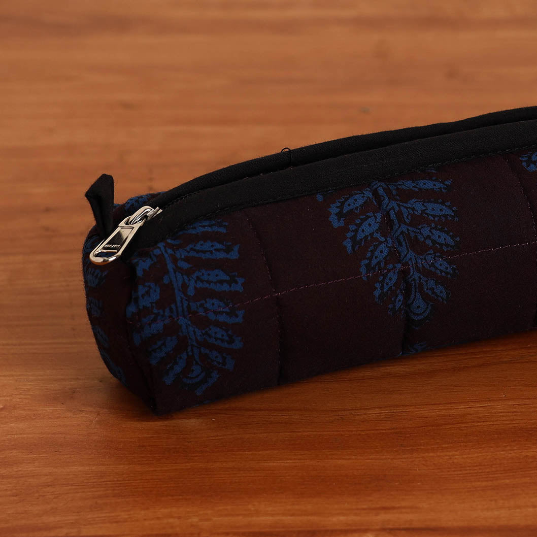 NOORI BAZAR Brown - Handmade Quilted Cotton Pencil Pouch 06 - view 2