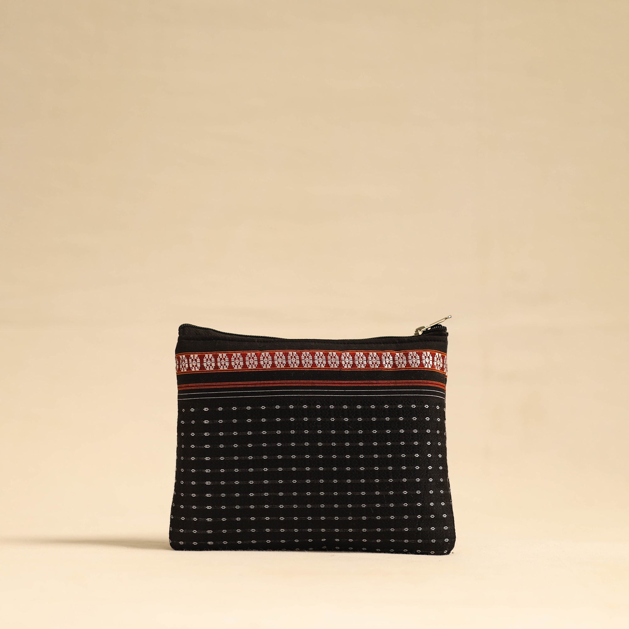 NOORI BAZAR Black - Khun Fabric Quilted Cotton Utility Pouch 11