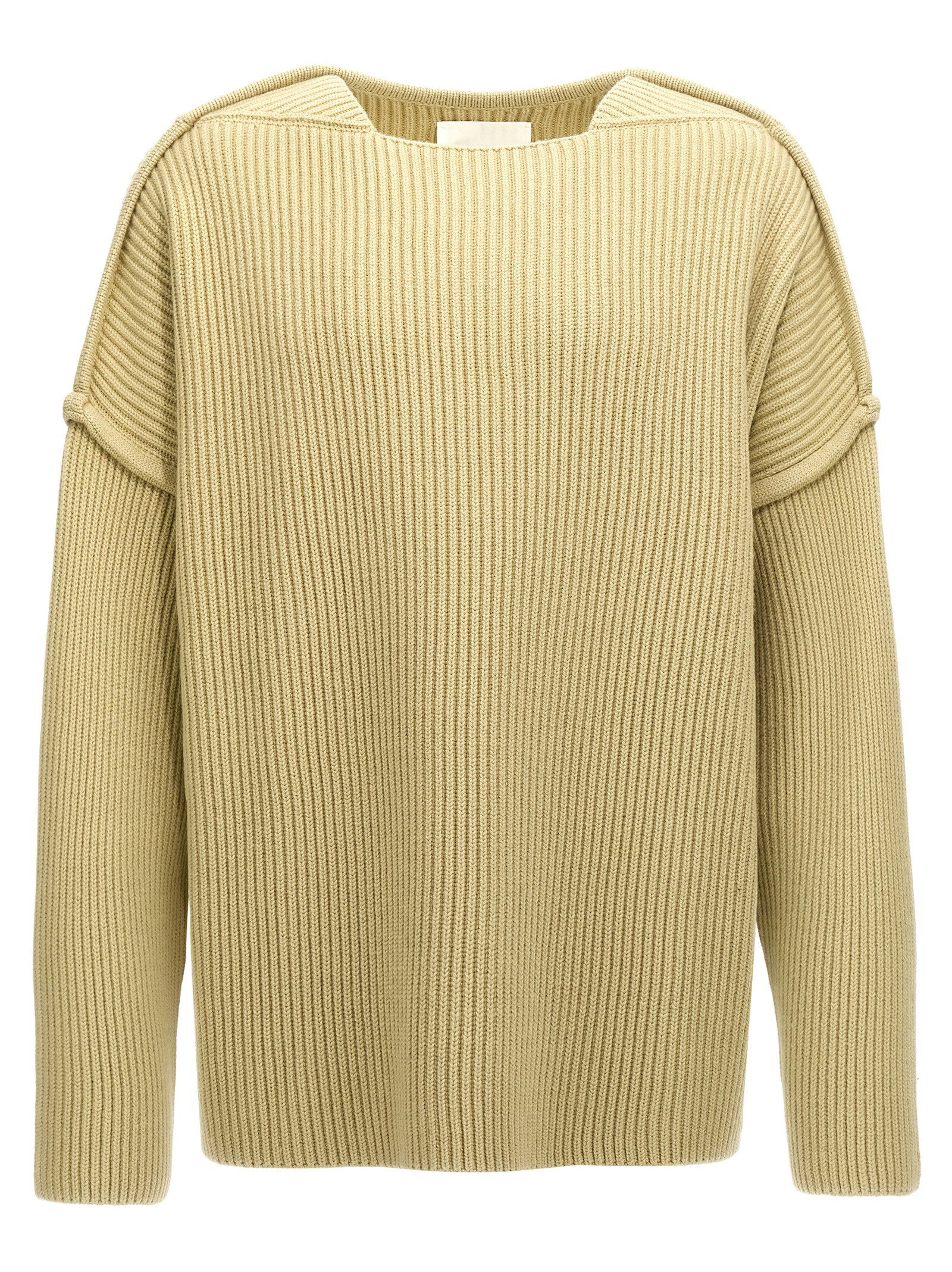 Jil Sander Geometric Neckline Sweater – 100% wool