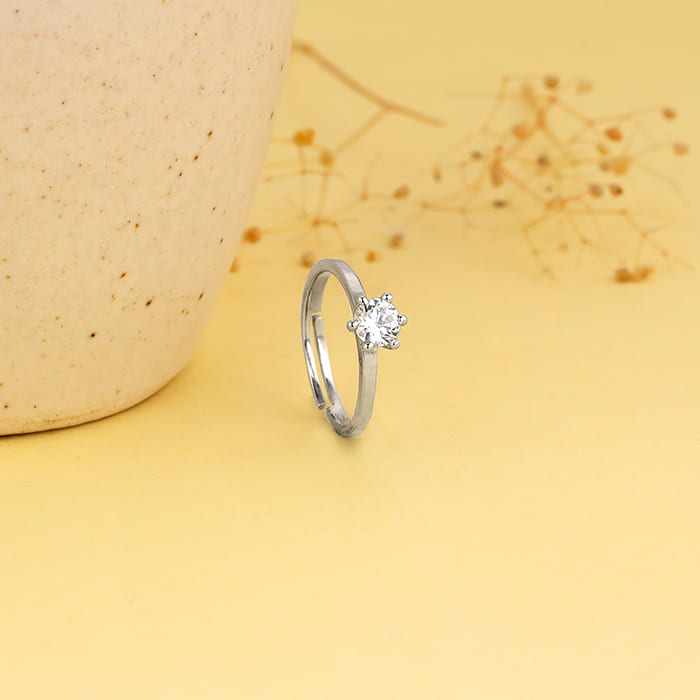 GIVA Jewellery Silver Snowfall Ring - view 2
