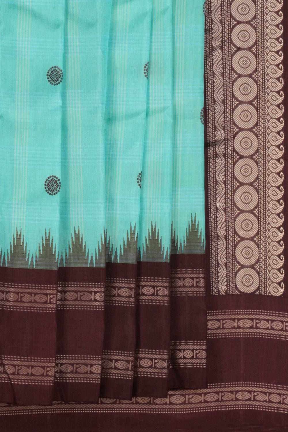 Kalanjali Gadwal Silk Sea Blue Saree – Women's
