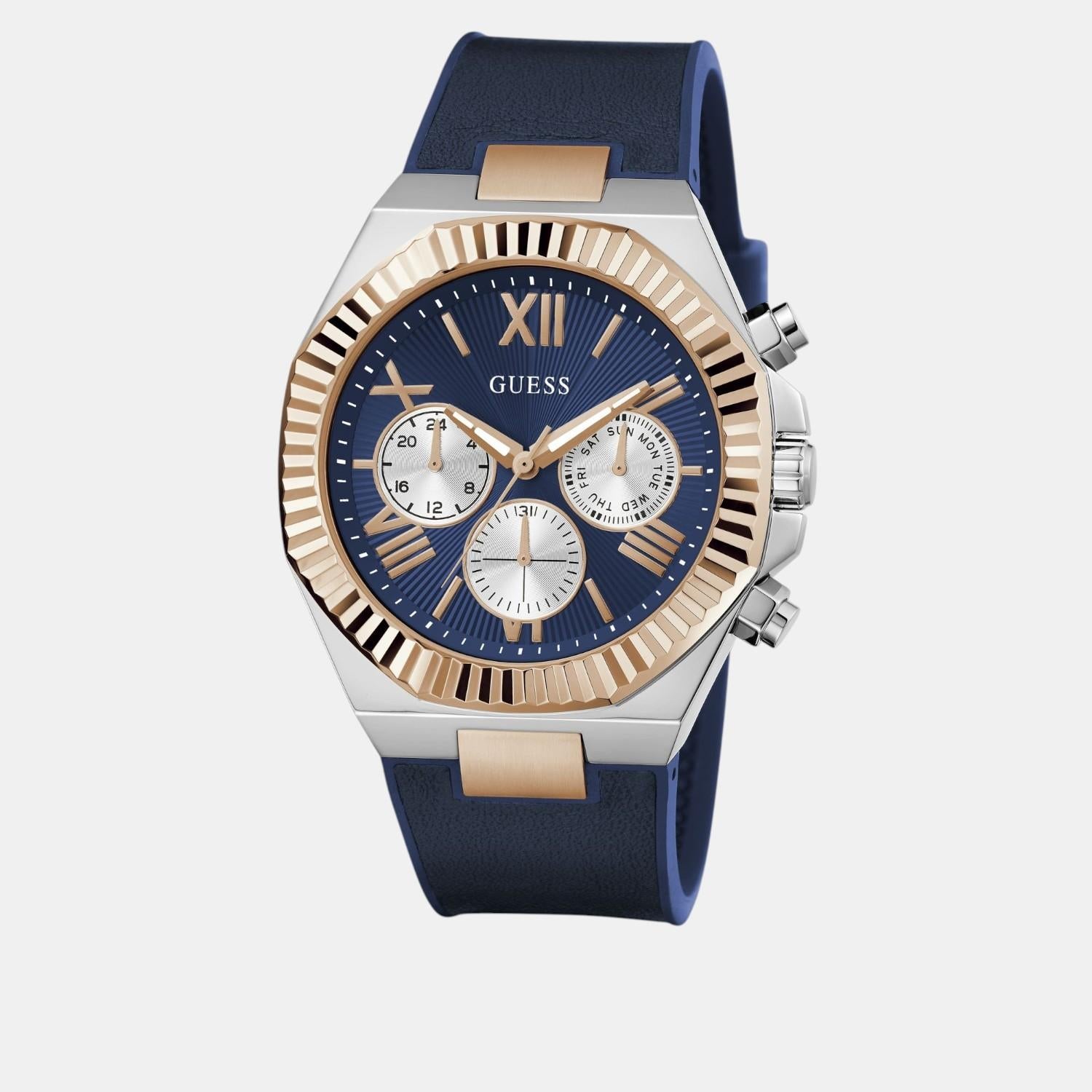 Guess Dress Men Quartz Blue Dial Multi-Function Silicone Watch GW0791G2 - view 2